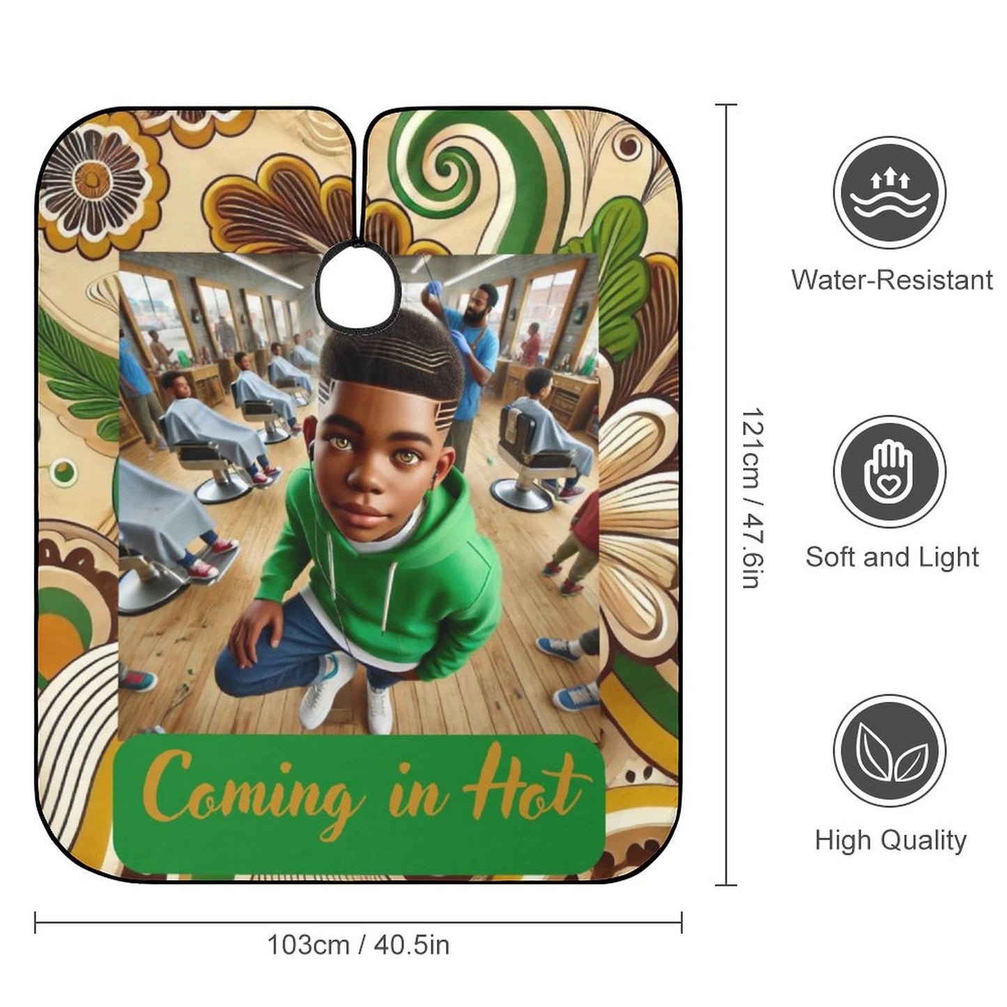 Coming In Hot Children's Barber Apron