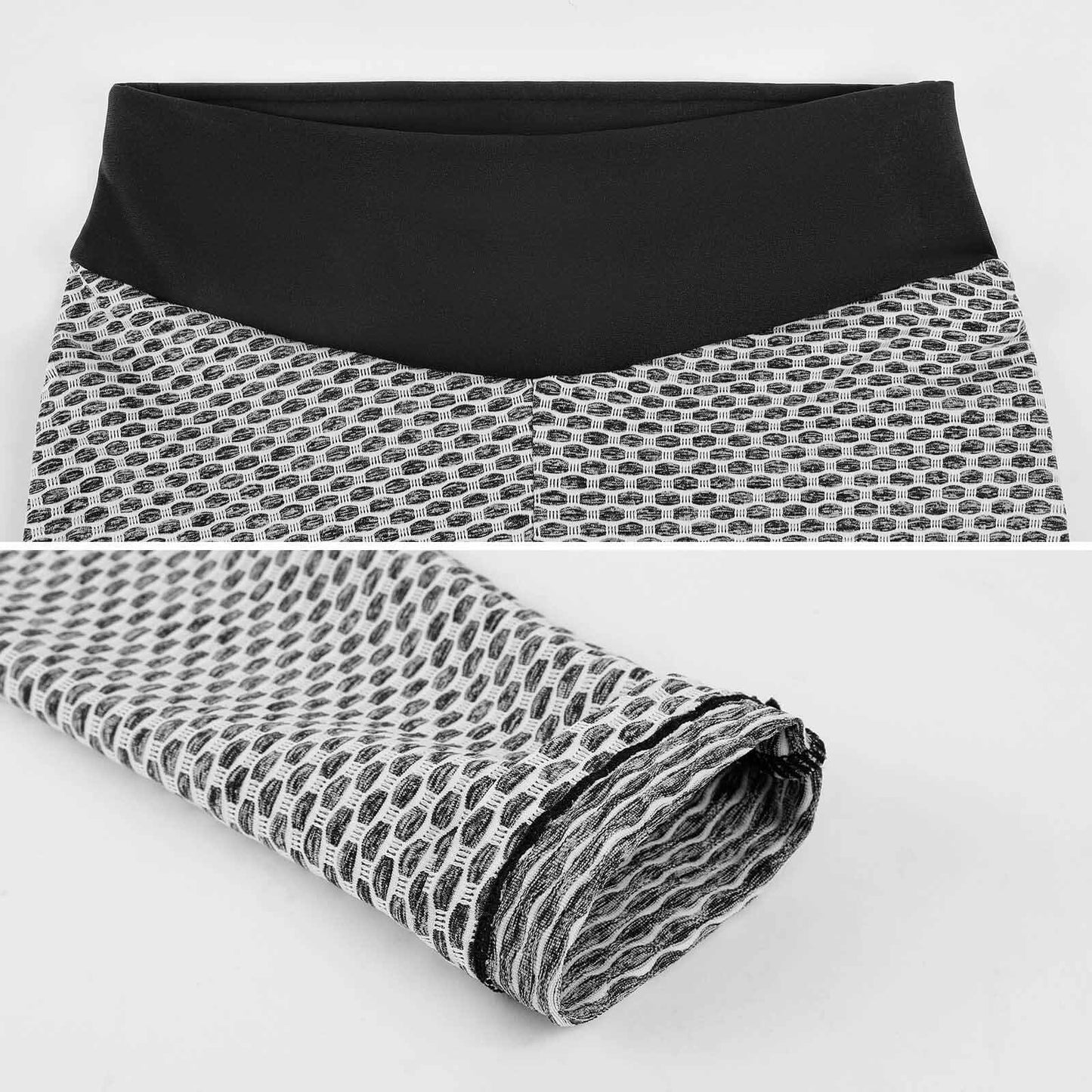 Custom Printed Honeycomb Textured Yoga Pants for Women (All-Over Printing)