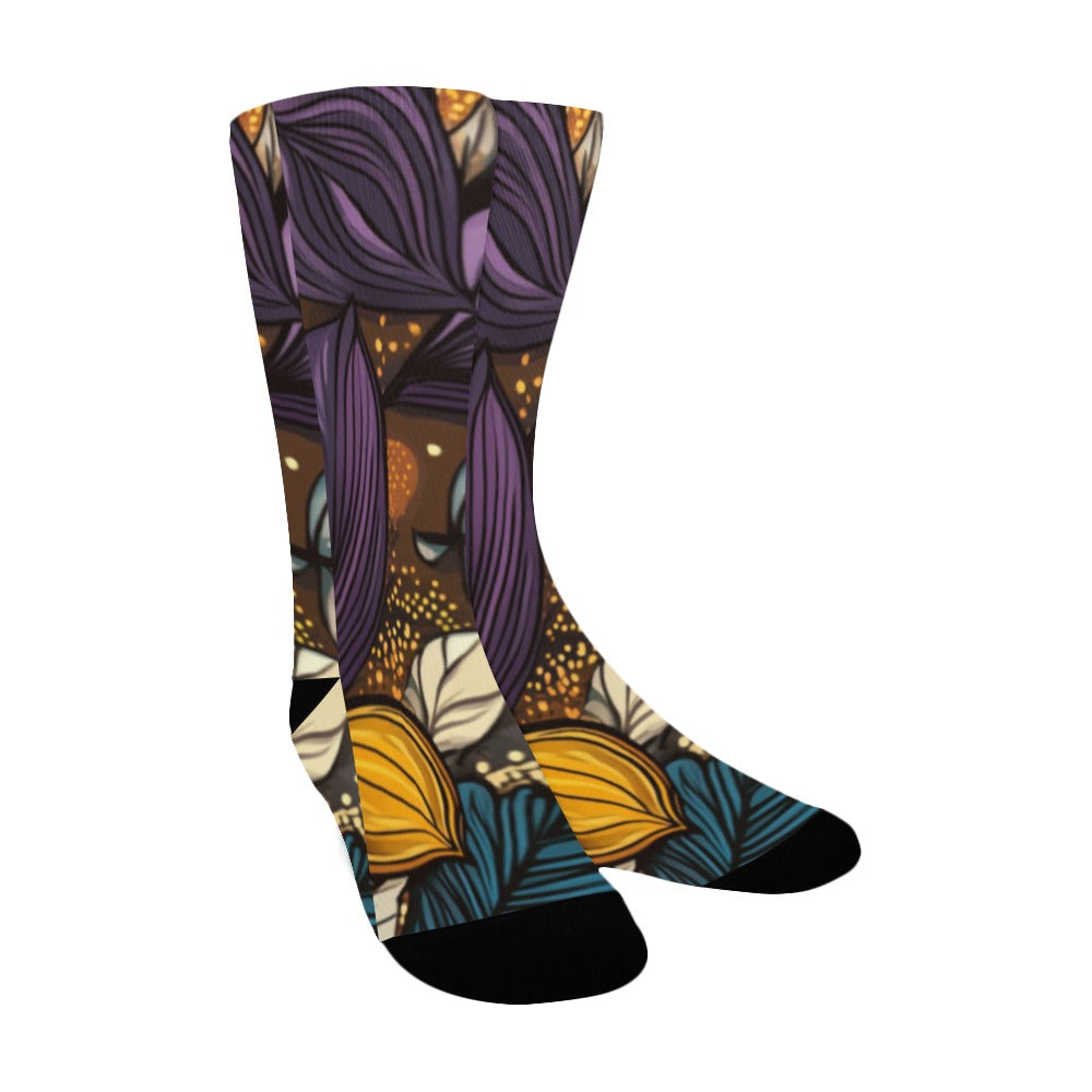 Floral Pattern Men's Socks Women's Custom Socks