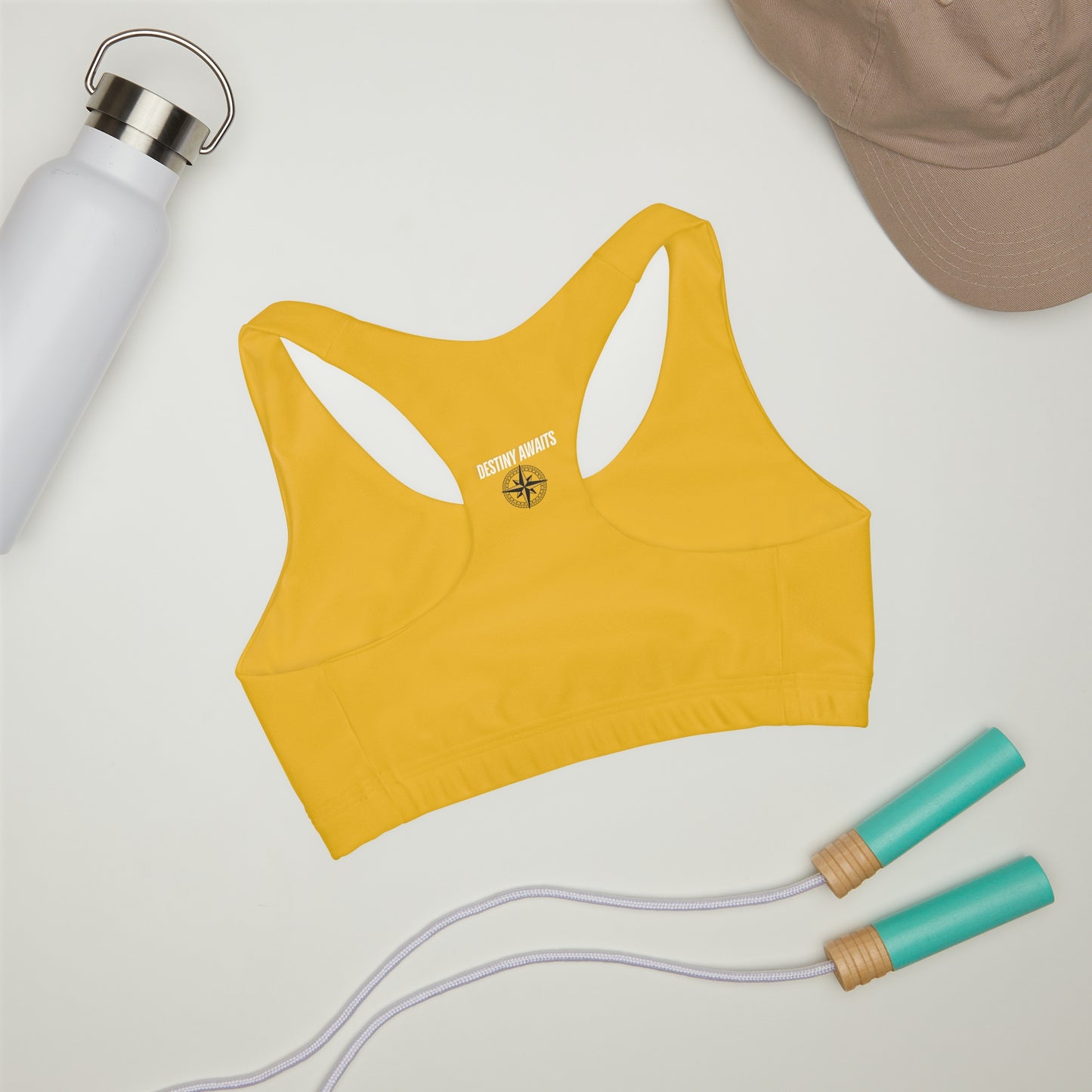 Destined For Greatness Girls' Double Lined Seamless Sports Bra (AOP) #1