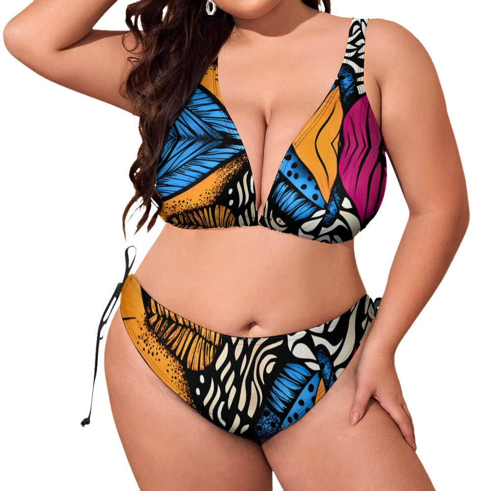 Plus size bikini swimsuit