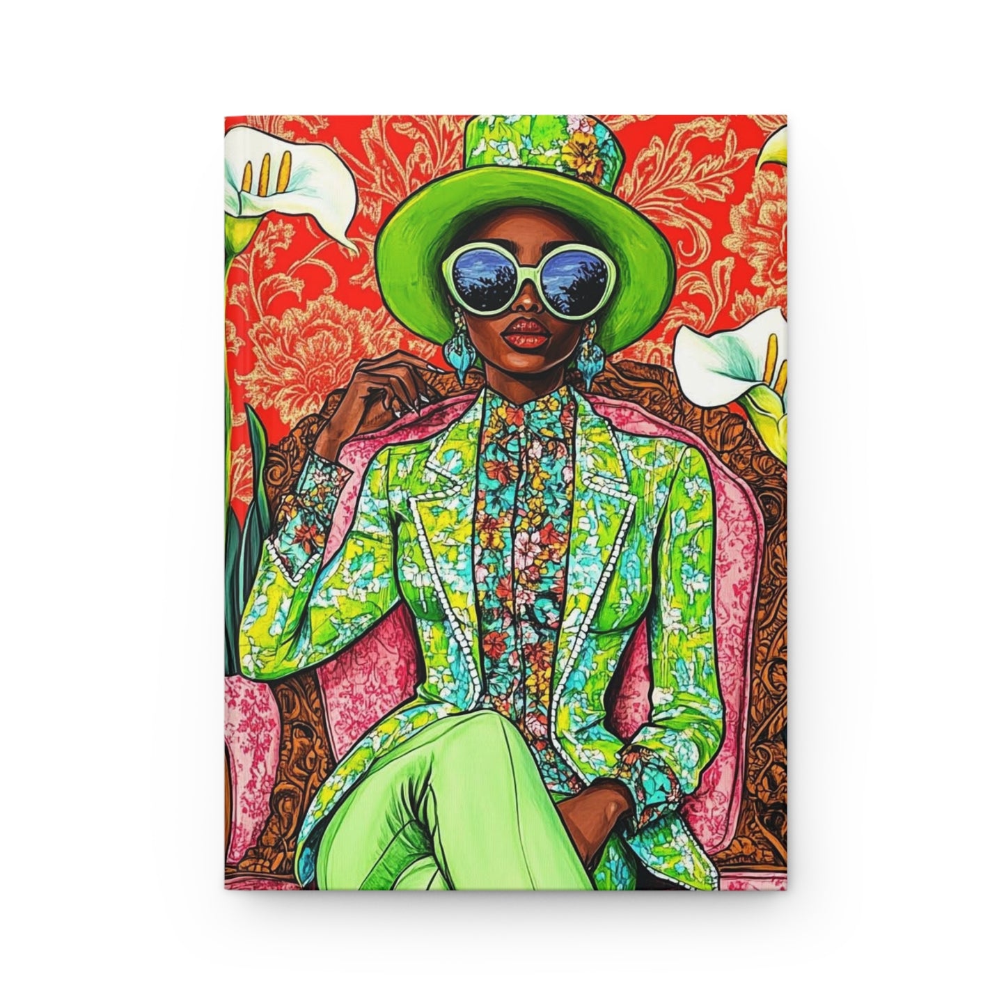 Power She Wears, Empowerment Afrocentric Hardcover Journal - Matte Cover
