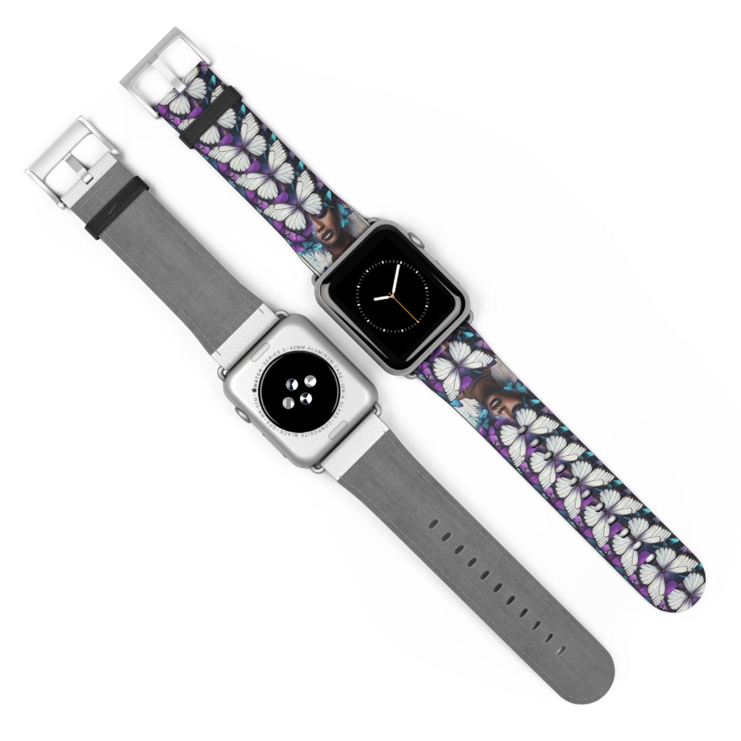 Colorful Butterfly Beauty Watch Band, Adjustable Smartwatch Strap, Floral Pattern, Unique Gift, Spring Fashion Must-Have #BB1