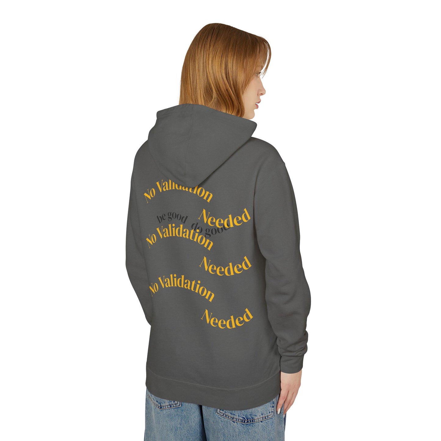 Empowering Affirmations Lightweight Hoodie, Inspirational Sweatshirt, Self Love