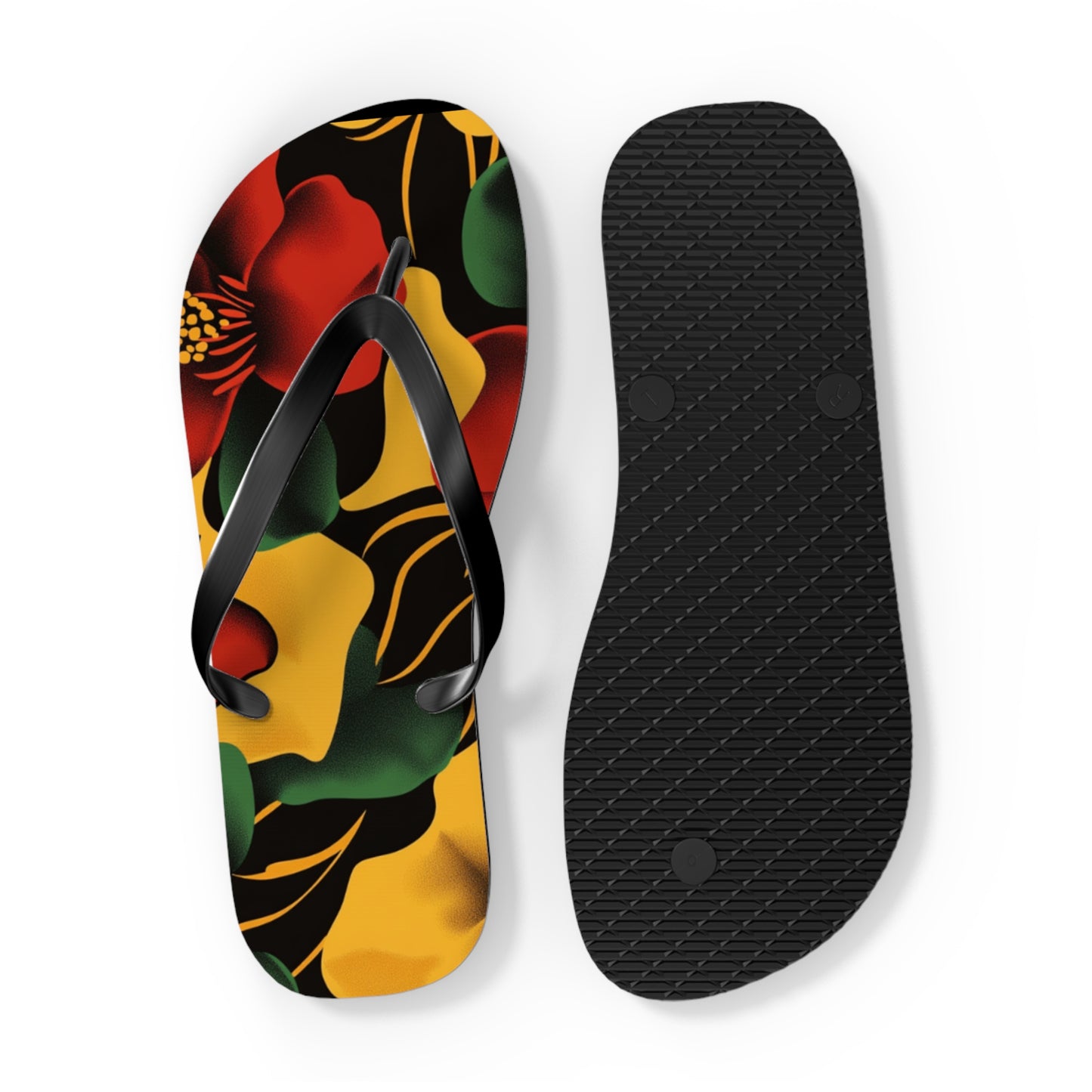 Tropical Floral Flip Flops | Summer Footwear Beach Sandals Vacation Ready Poolside Comfort Gift for Him