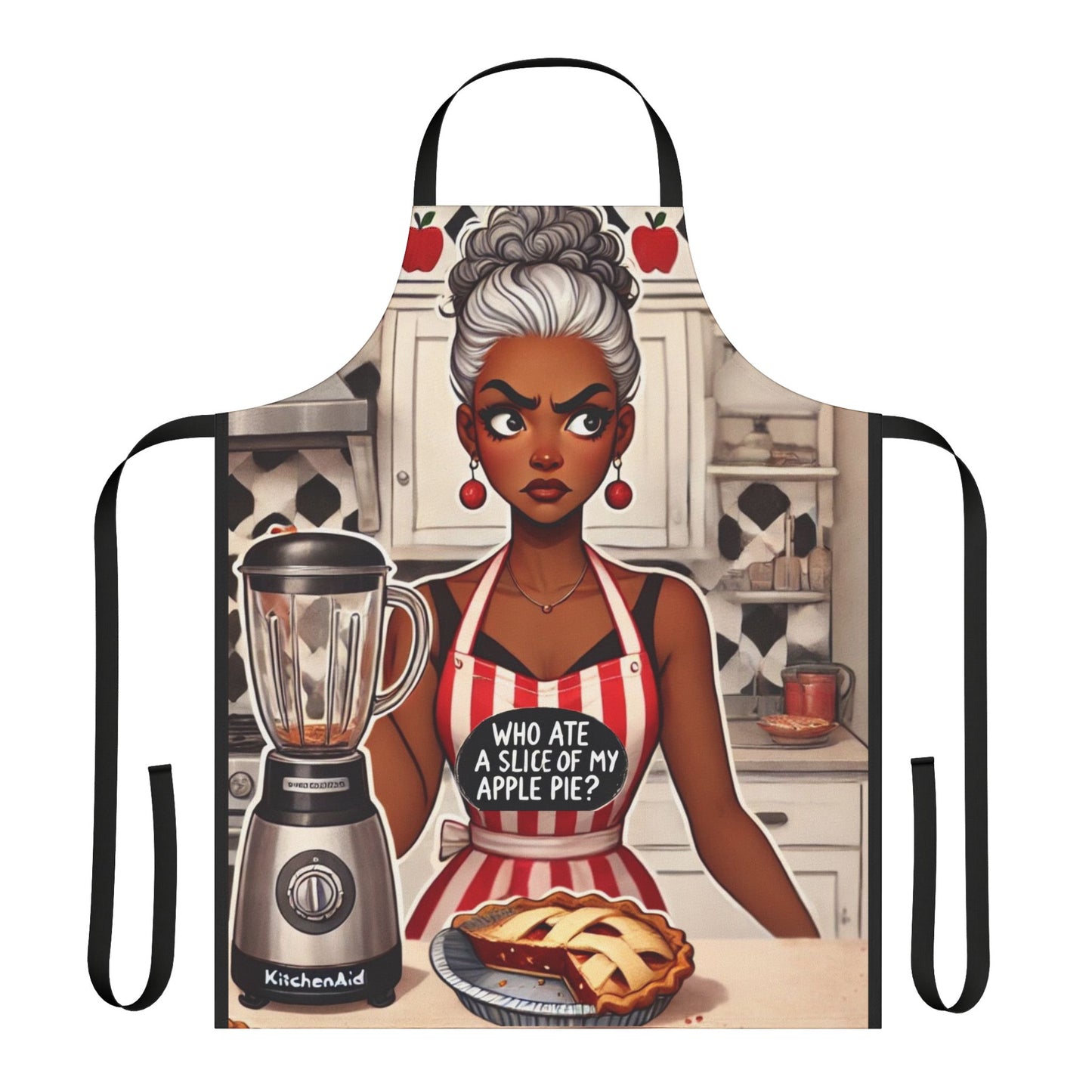 Apple Pie Heist Apron, 5-Color Straps (AOP) #APH1