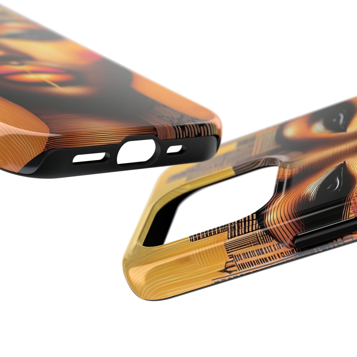 Afrocentric Tough Phone Case, City Girl On The Move Unique Design, Urban Street Style, Protective Cellphone Cover, Trendy Mobile Accessory