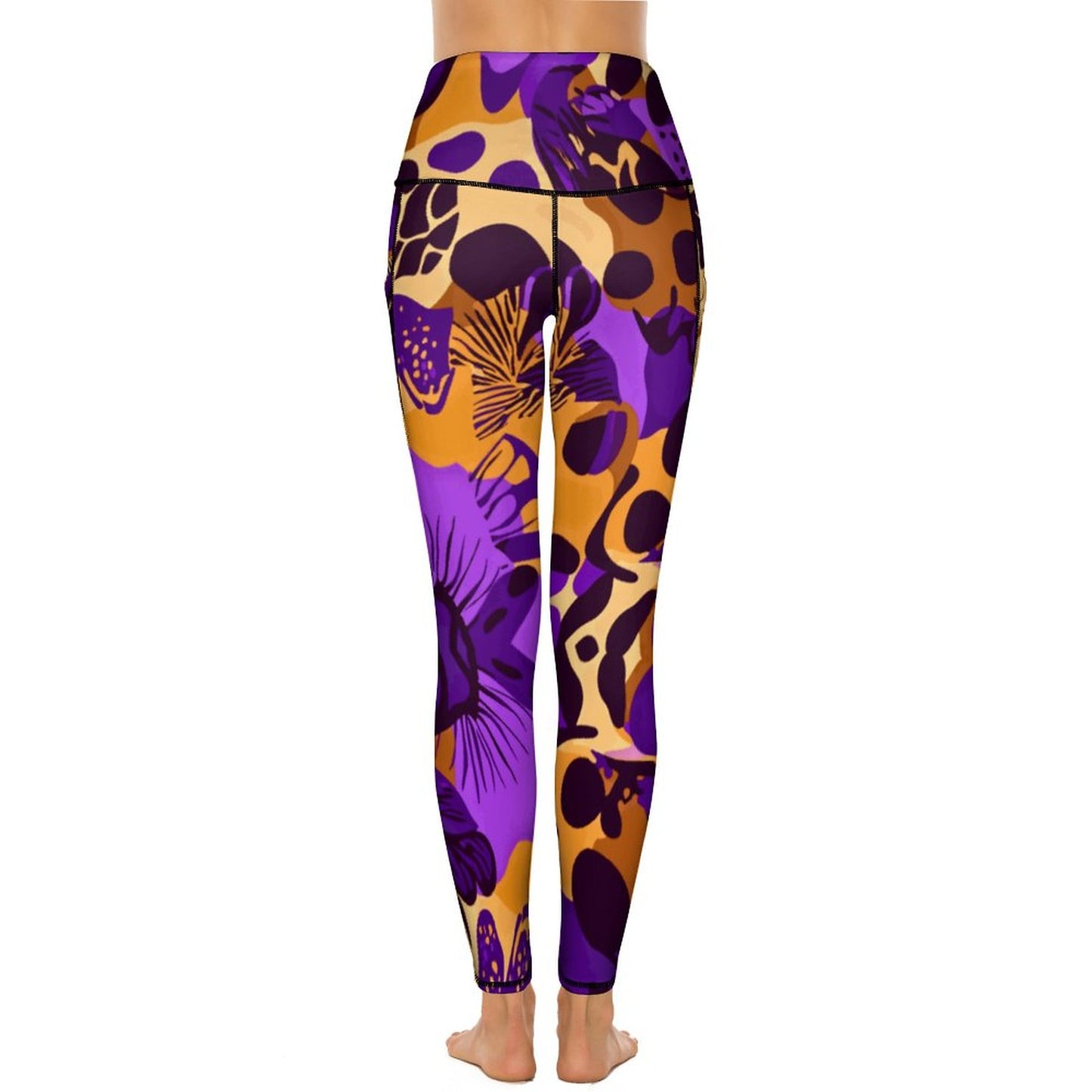 Custom Printed Yoga Pants with 2 Pockets CE003 (All-Over Printing)