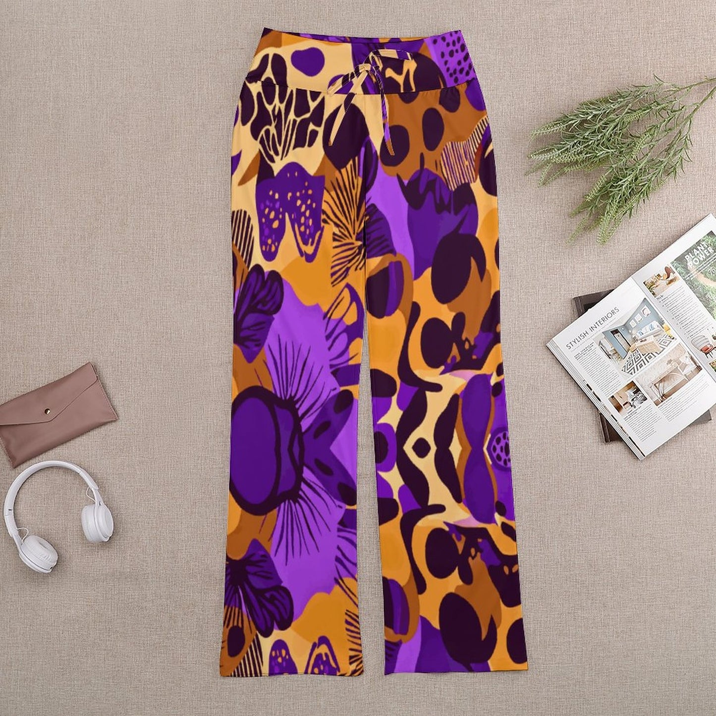 Personalized Drawstring Yoga PantsxP with Straight Baggy (All-Over Printing)