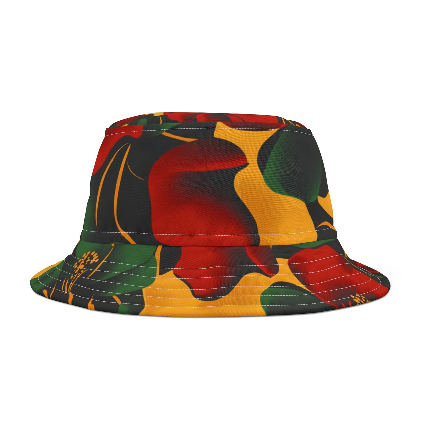 Vibrant Floral Bucket Hat Summer Accessory Festival Style Unisex Hat Beachwear Casual Outdoor Fashion