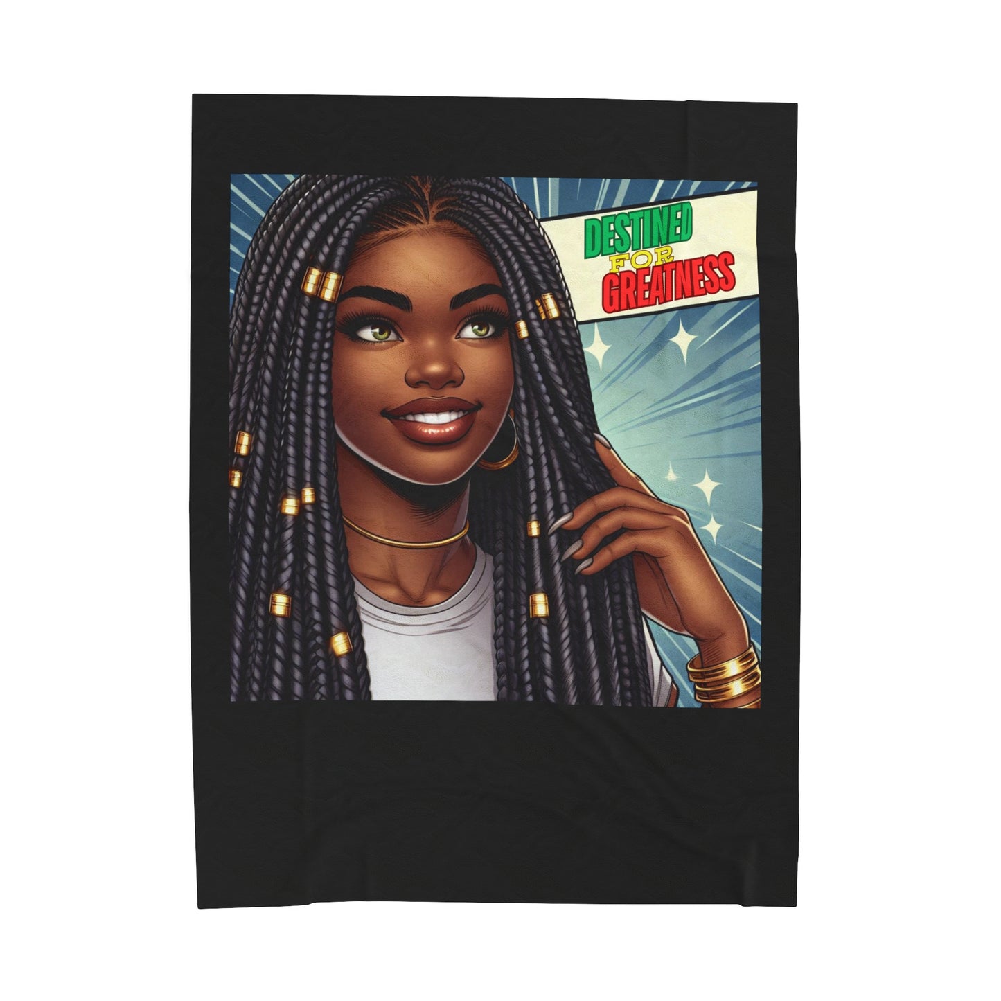 Destined For Greatness Velveteen Plush Blanket #9