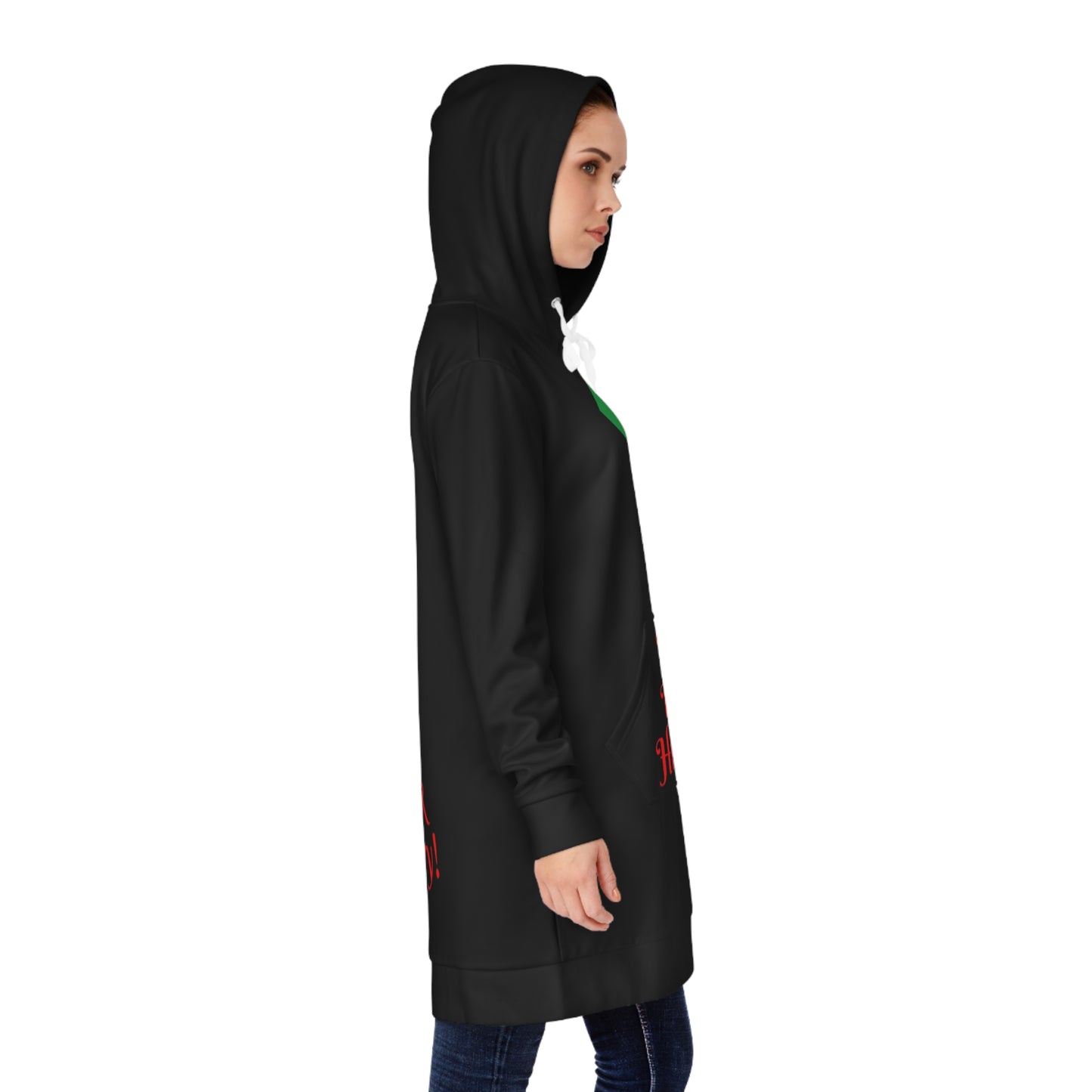I AM Black History Bold African Print Women's Hoodie Dress - Stylish & Comfortable Statement Piece #!ABH3