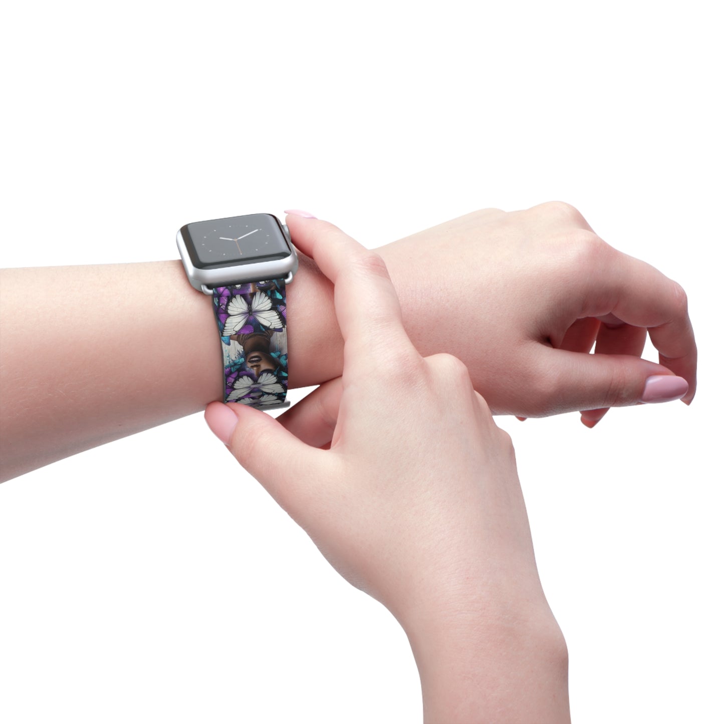 Colorful Butterfly Beauty Watch Band, Adjustable Smartwatch Strap, Floral Pattern, Unique Gift, Spring Fashion Must-Have #BB1