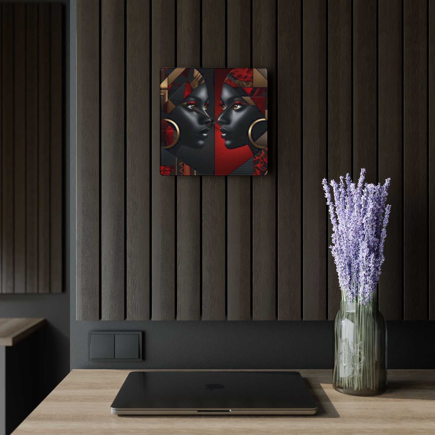 Dual Faced Acrylic Wall Clock #DF1