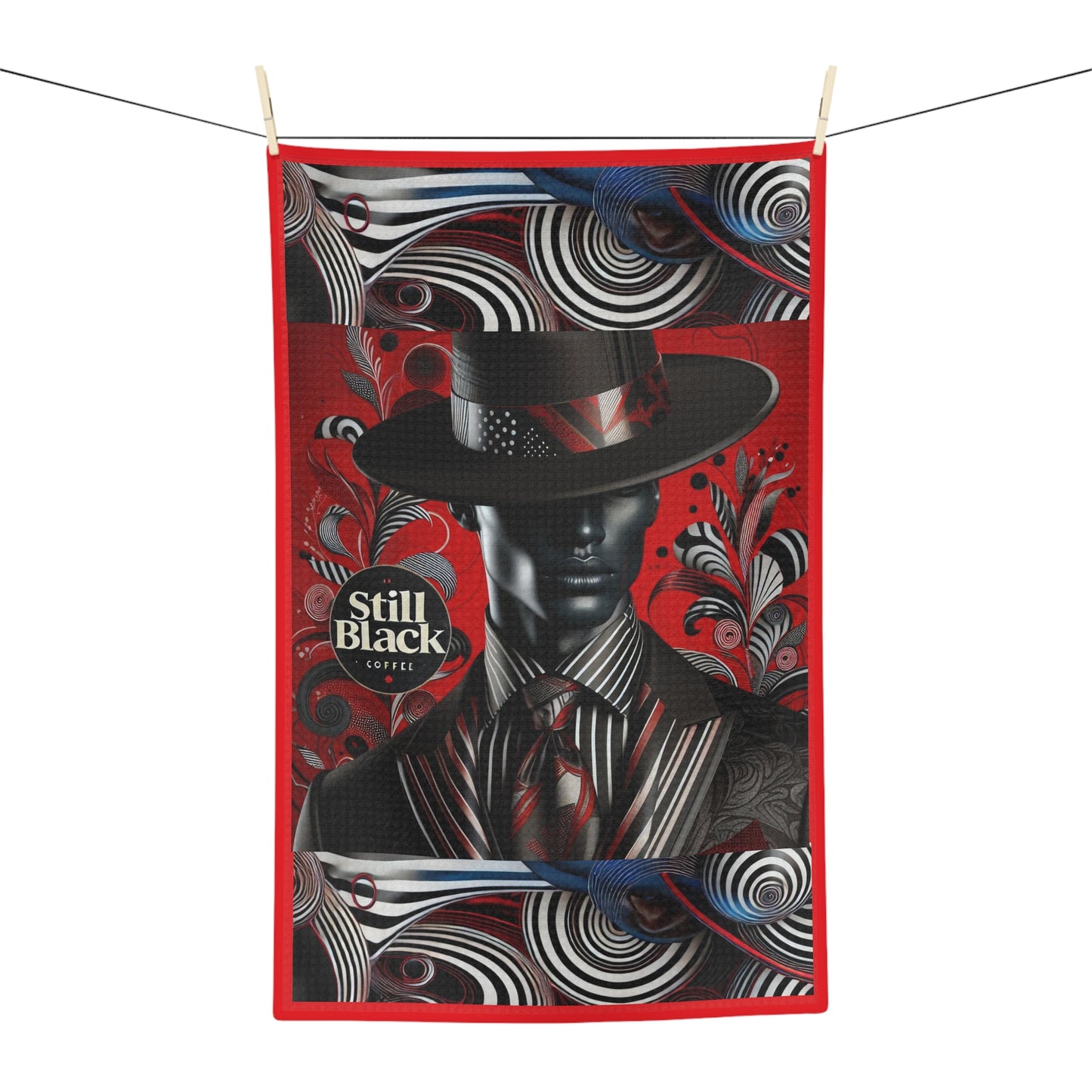 Still Black Microfiber Tea Towel #SB14