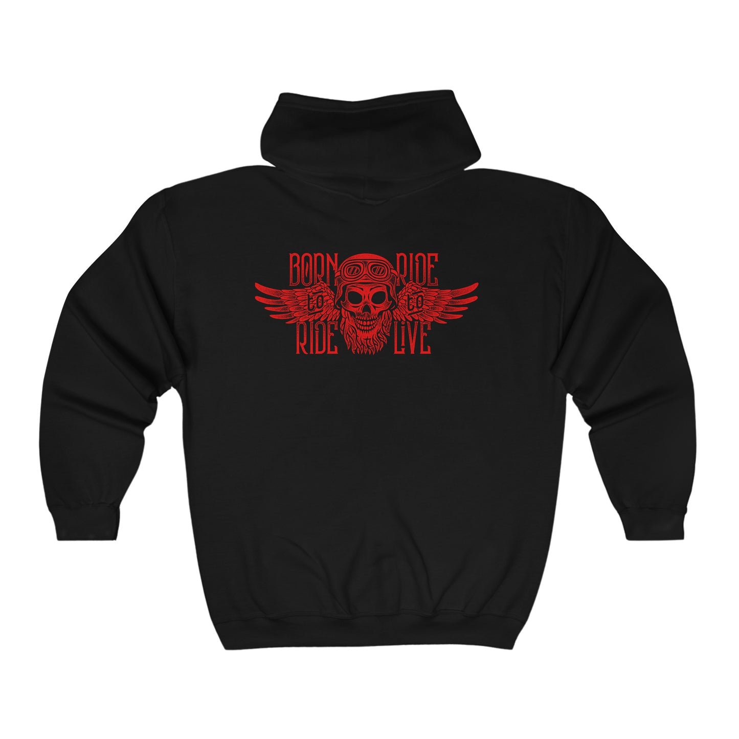 Born To Ride Unisex Heavy Blend™ Full Zip Hooded Sweatshirt #13MU