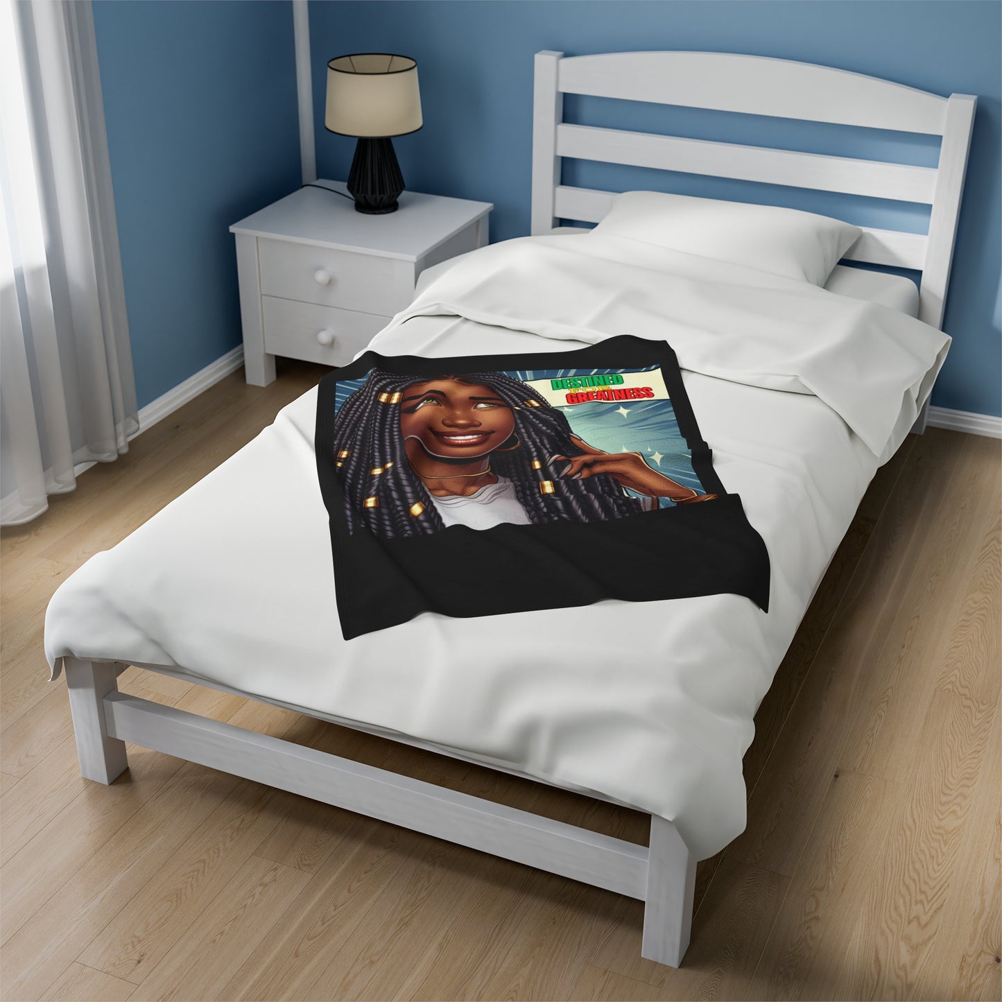 Destined For Greatness Velveteen Plush Blanket #9