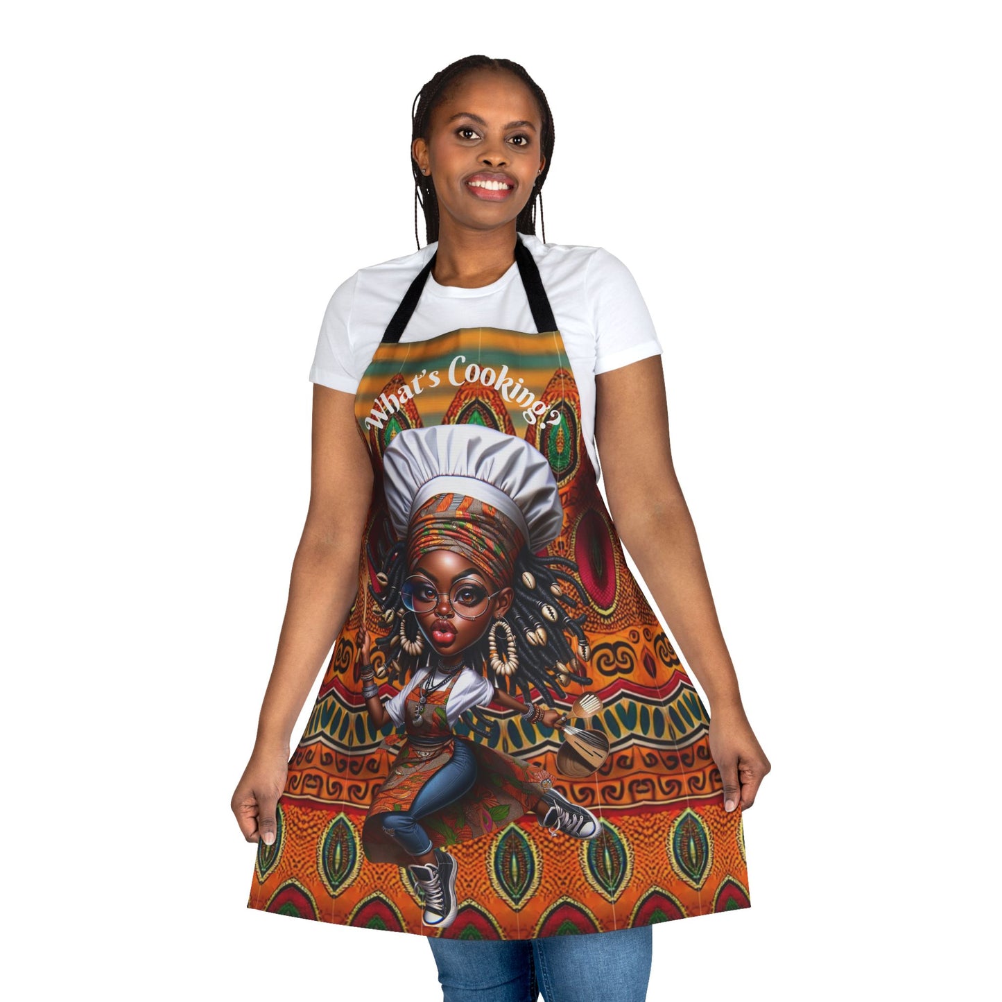 What's Cooking?Apron, 5-Color Straps (AOP) #WC2
