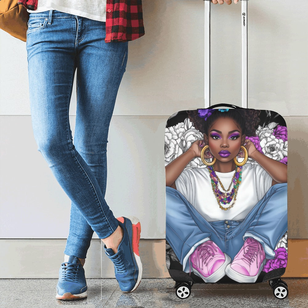 Floral Beauty Suitcase Cover Luggage Cover/Small 18"-21"