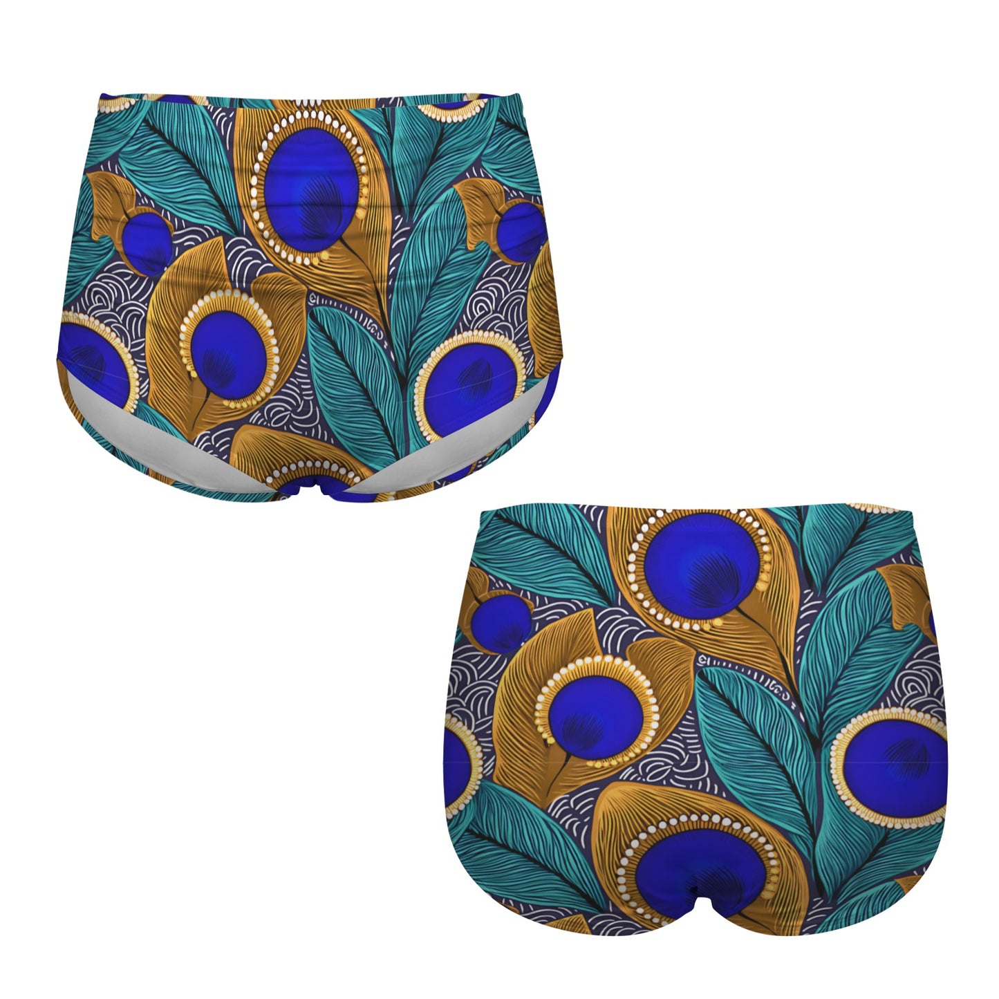 Peacock High-Waisted Bikini Bottom (Model S53) High-Waisted Bikini Bottom (Model S53)