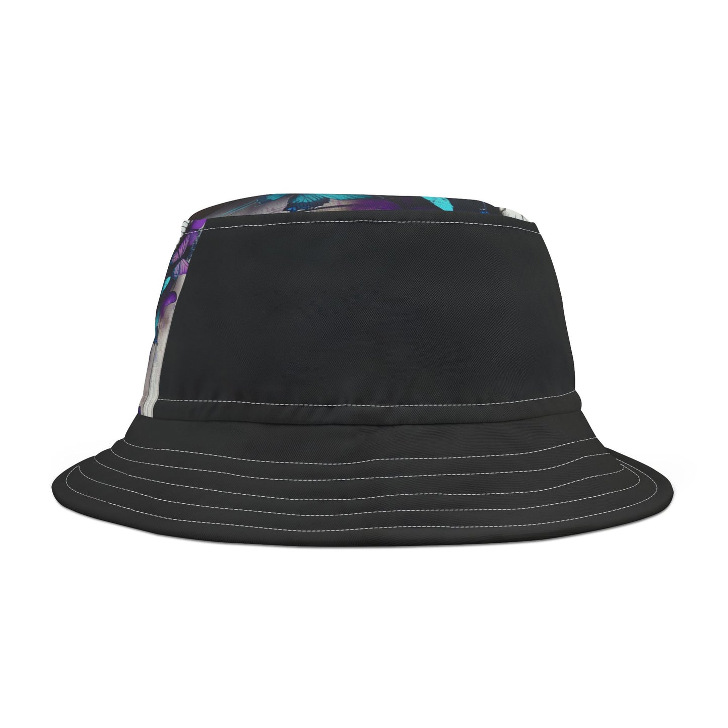 Butterfly Beauty Bucket Hat, Women's Fashion Denim Sun Hat, Trendy Blue
