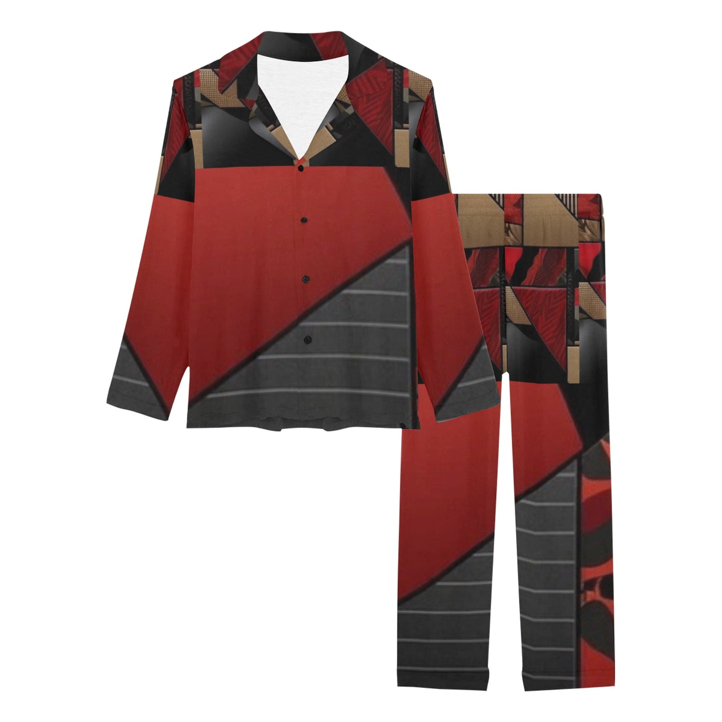Dual Faced Women's Pajama Set Women's Long Pajama Set