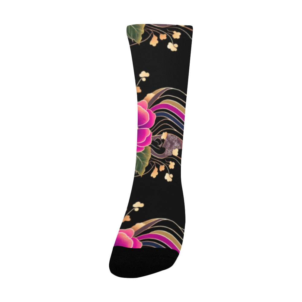 Floral Pattern Men's Socks Women's Custom Socks