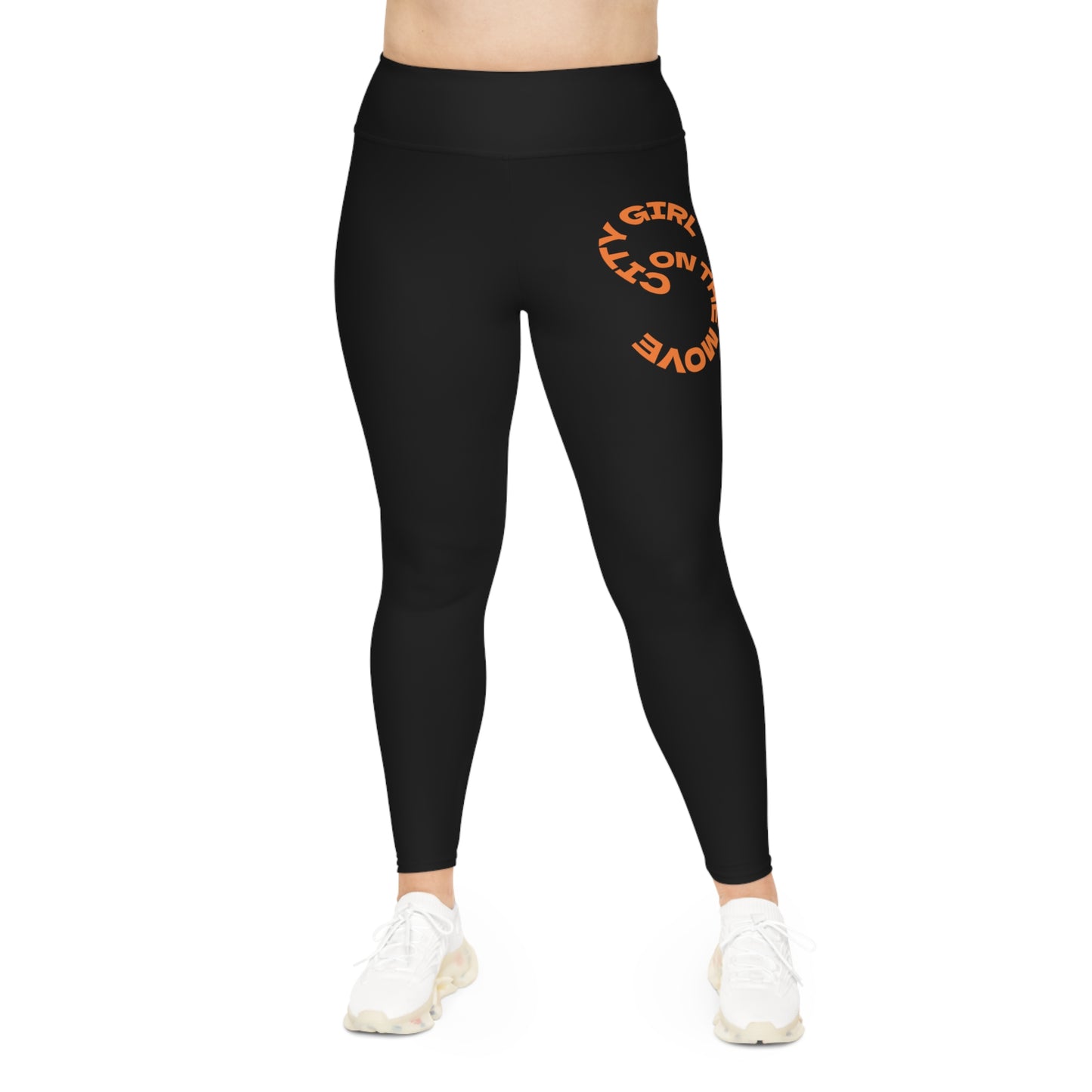 Afrocentric City Girl Plus Size Motivational Leggings for Active Living | Everyday Comfort, Fitness, Casual Wear, Gift for Her, Yoga Pants