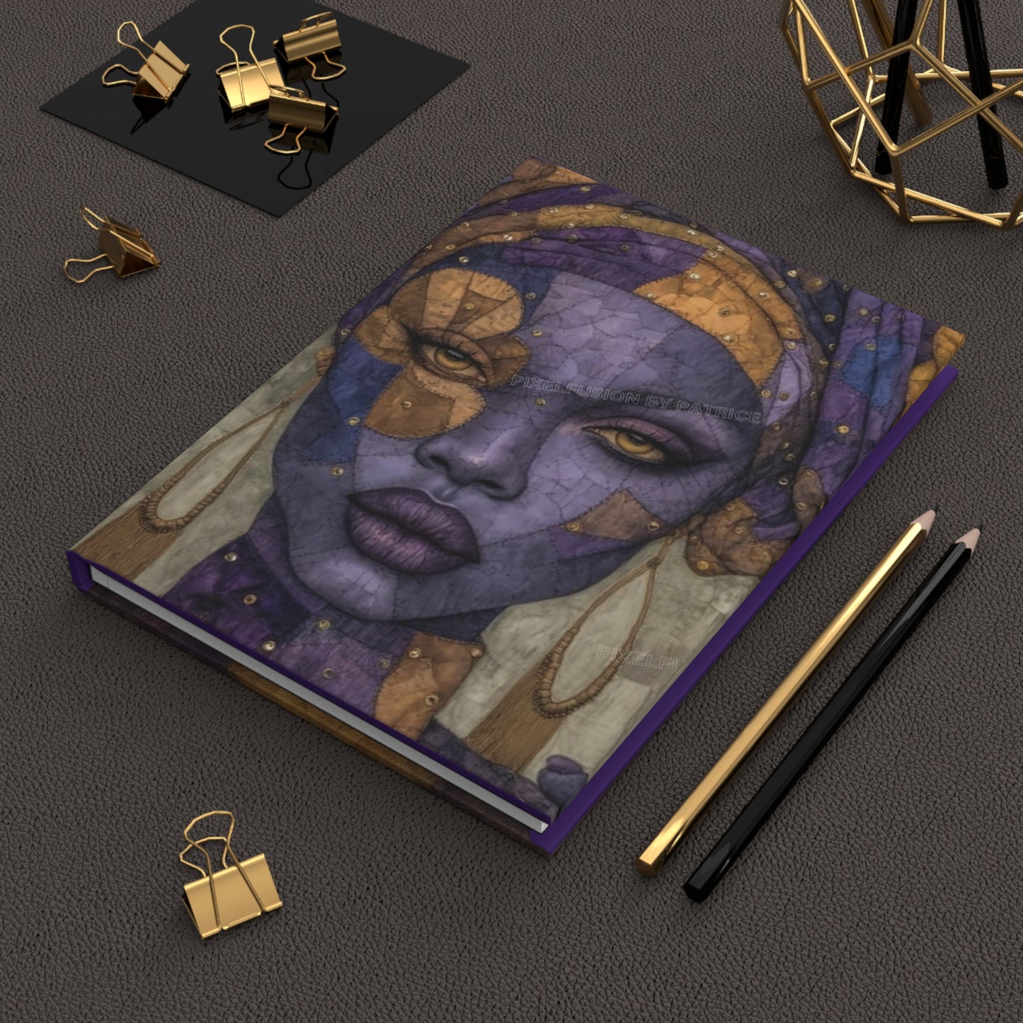 Empowerment and Afrocentric Hardcover Journal Matte, Grace In Bloom Design, Notebook, Diary, Sketchbook, Gift for Writers, Stationery