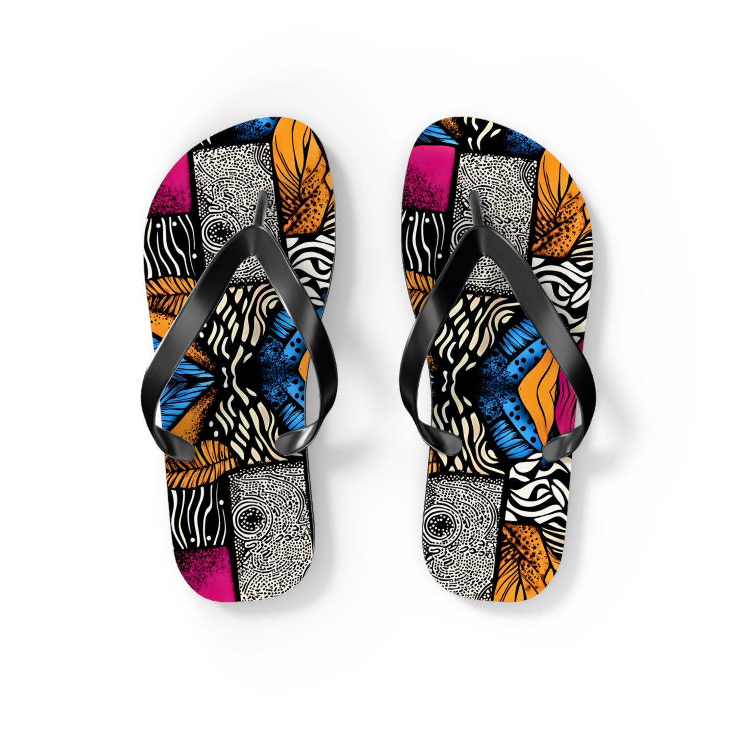 Floral and Feather Flip Flops | Beach Sandals for Summer Vibes Vacation Footwear
