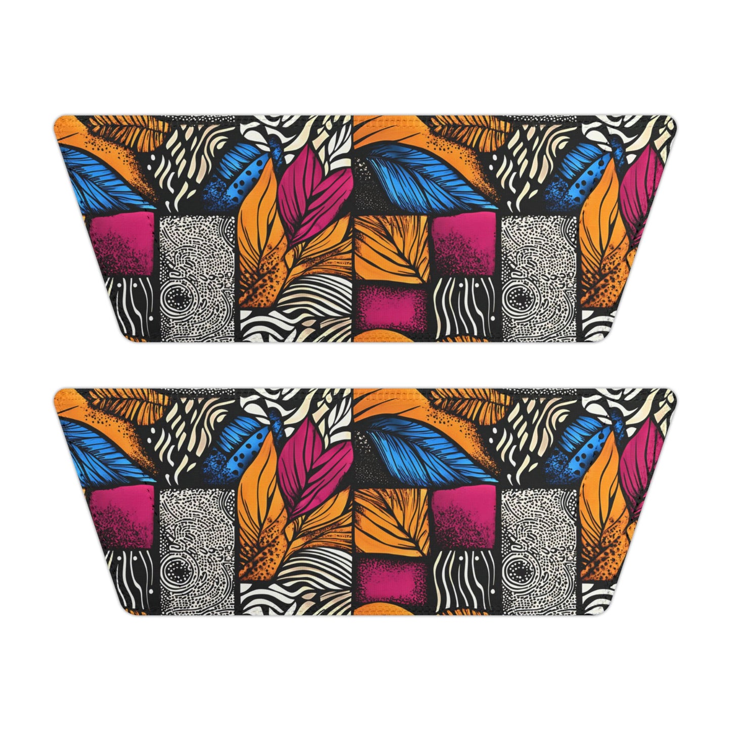 Floral and Feathers Pattern Womens Removable-Strap Beach and Indoor Sandals