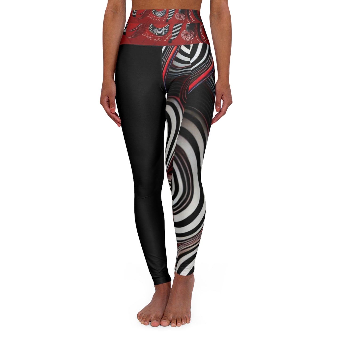 Sill Black High Waisted Yoga Leggings (AOP) #SB17