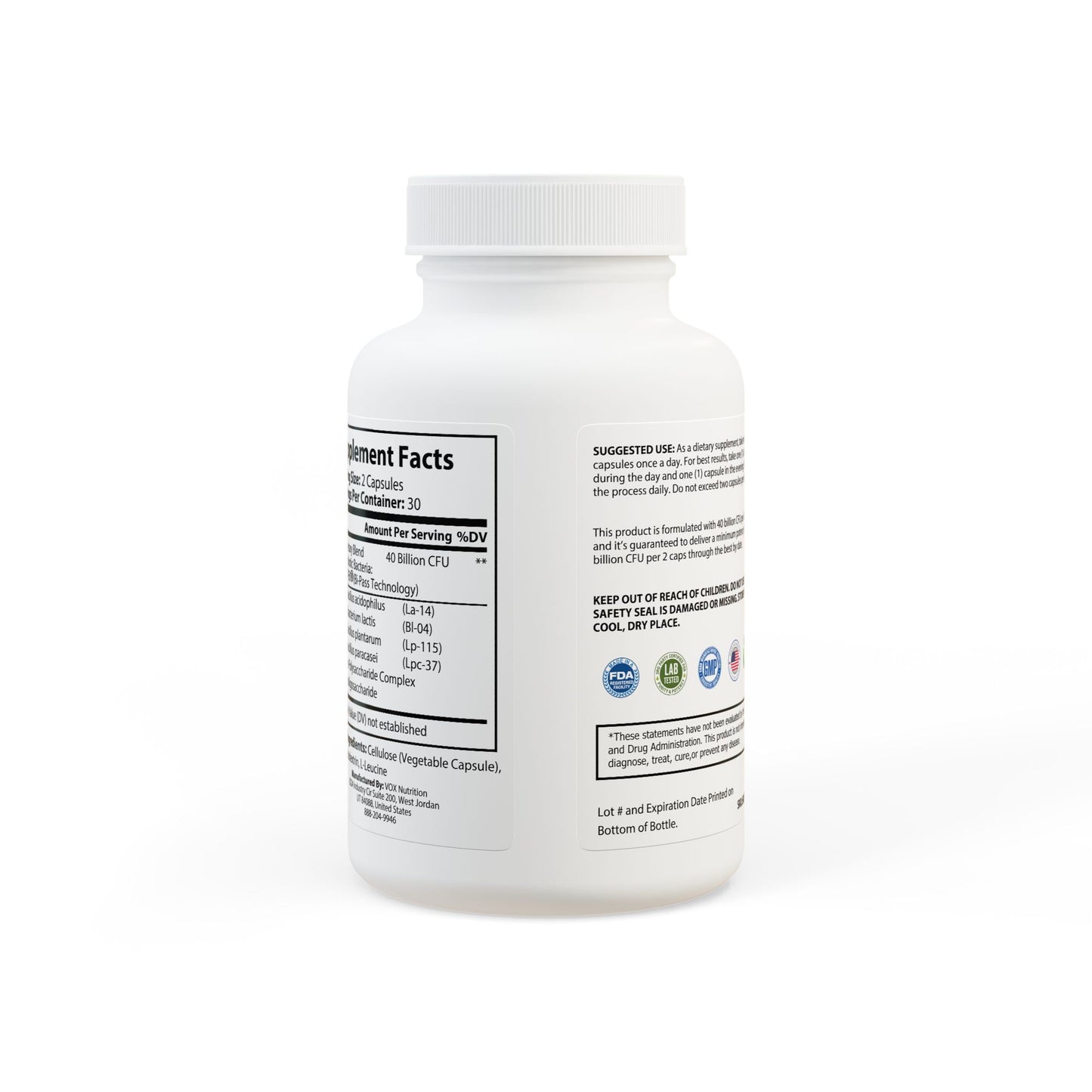 Probiotics Supplement (60 Capsules) #GLP8