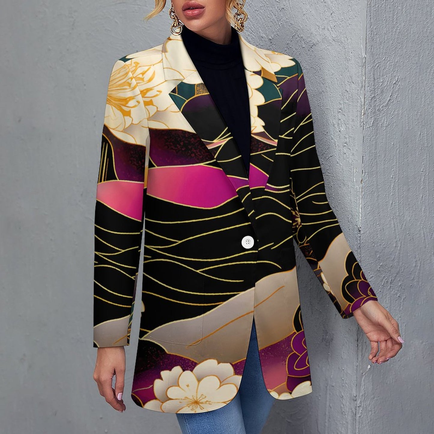 Women's casual suit All Over Print Women's Blazer