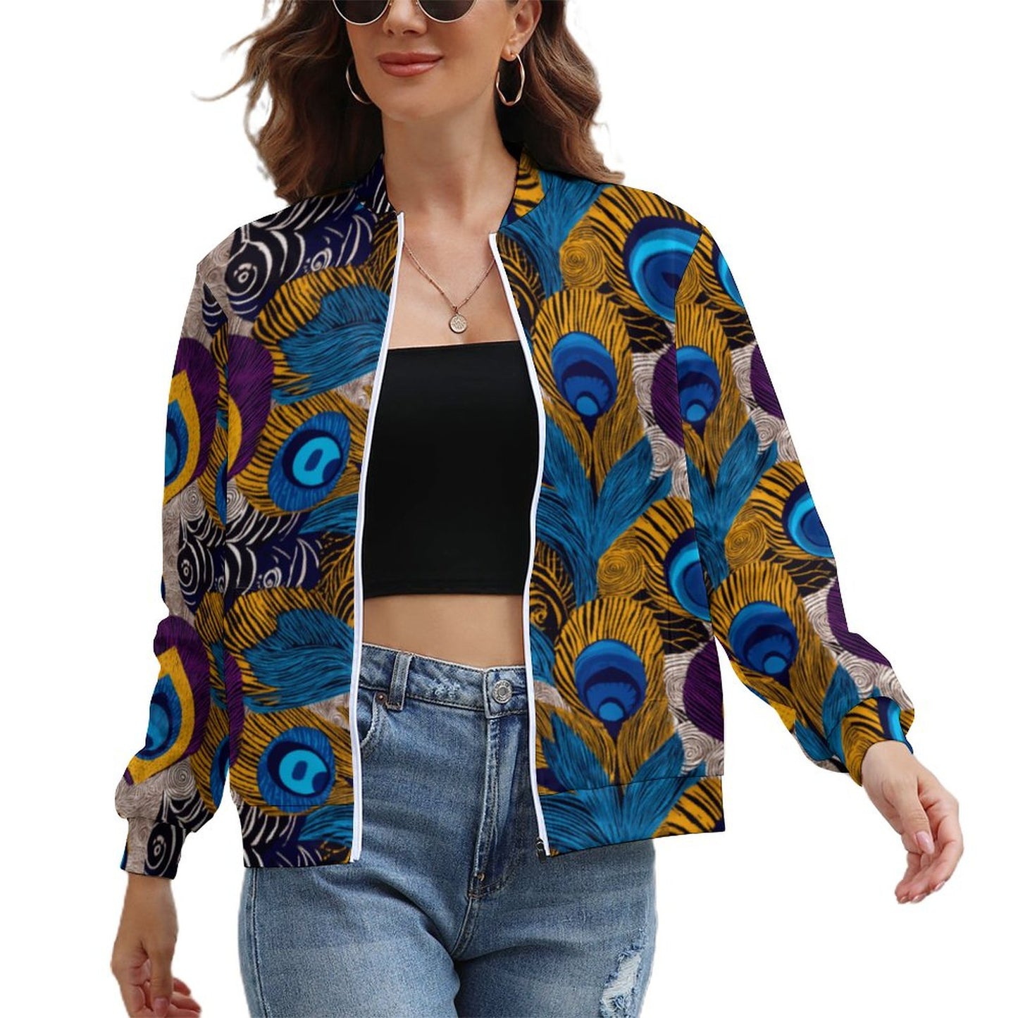 Women's Zipper Jacket LLJK (All-Over Printing)