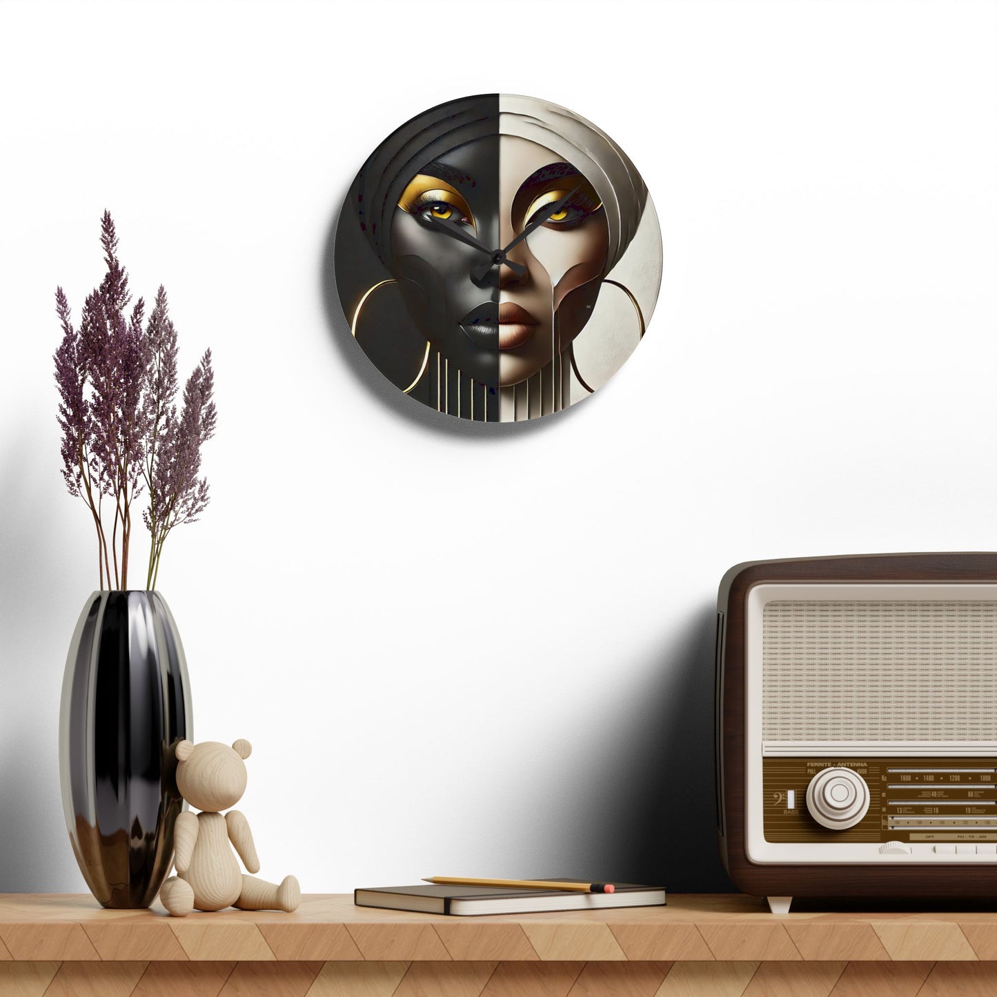 Duality Acrylic Wall Clock #DLTY1