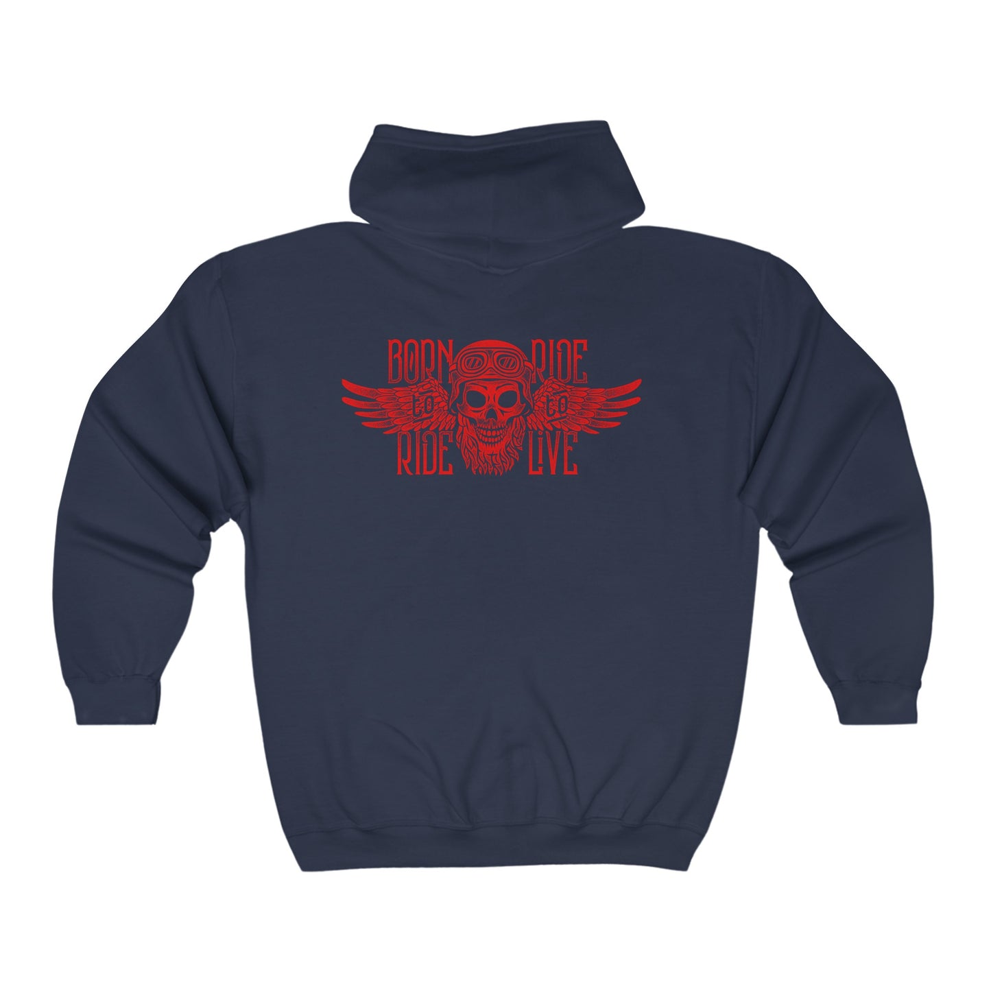 Born To Ride Unisex Heavy Blend™ Full Zip Hooded Sweatshirt #13MU