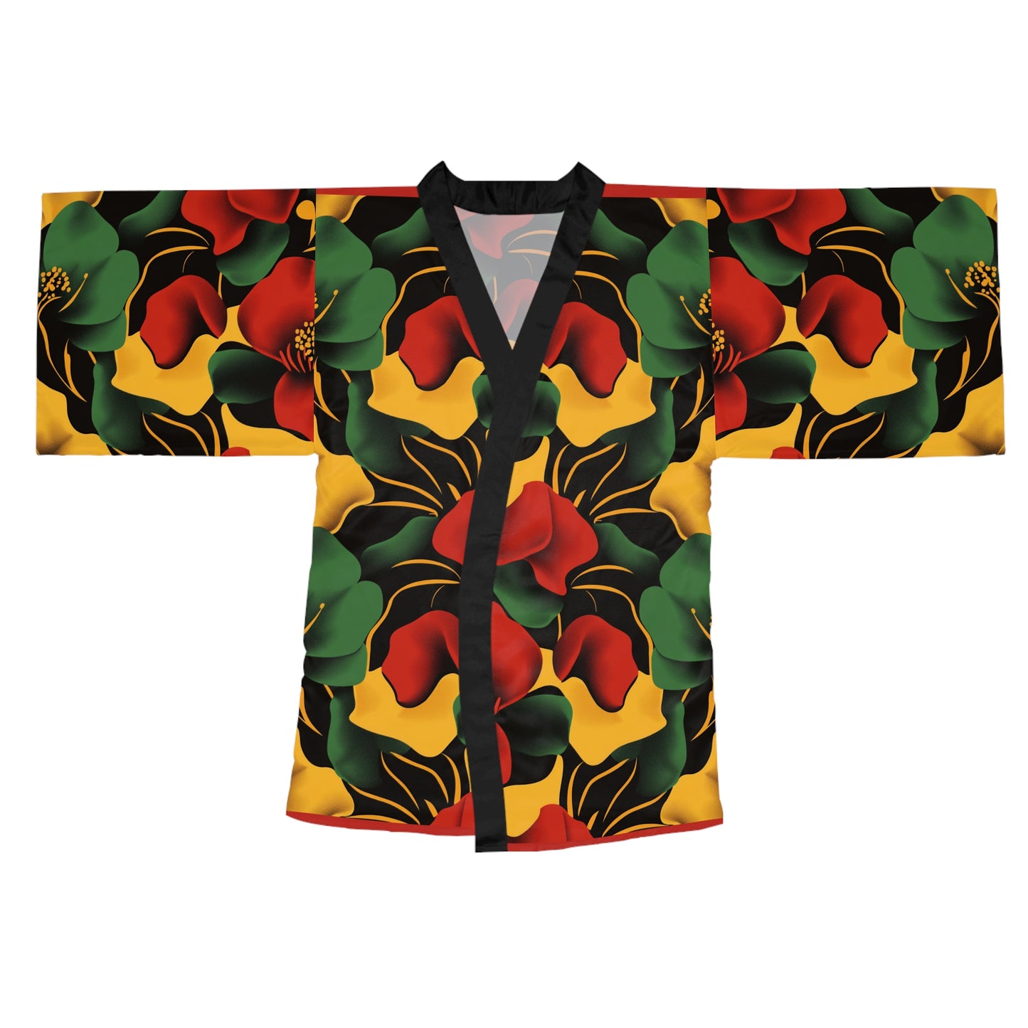 Floral Long Sleeve Kimono Robe - Cozy Loungewear Perfect for Relaxation Spa Days Gift for Her Summer Nights Unique Fashion