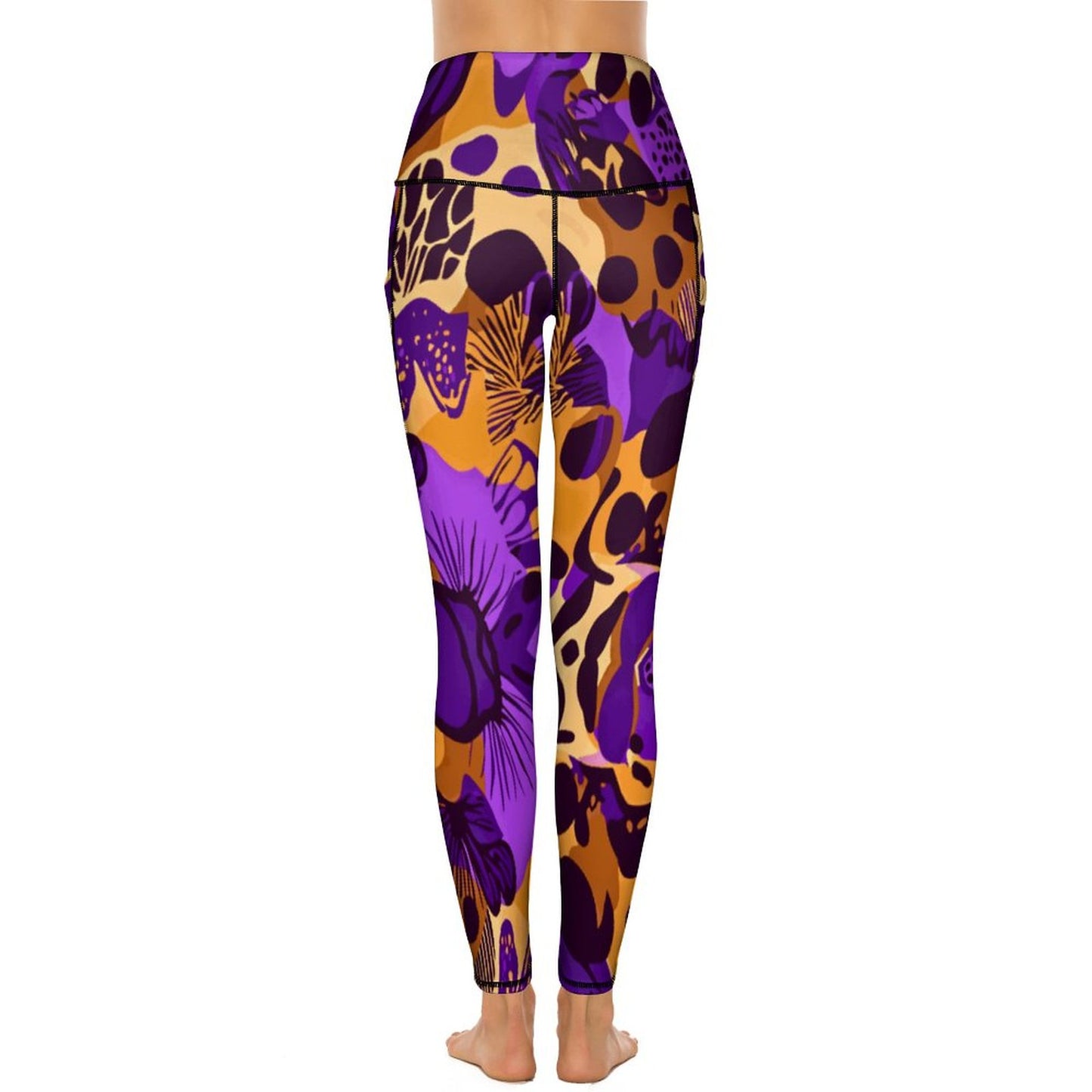 Custom Printed Yoga Pants with 2 Pockets CE003 (All-Over Printing)