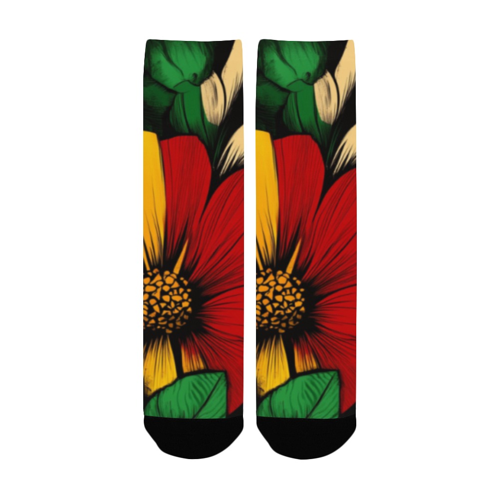 Floral Pattern Men's Socks Women's Custom Socks
