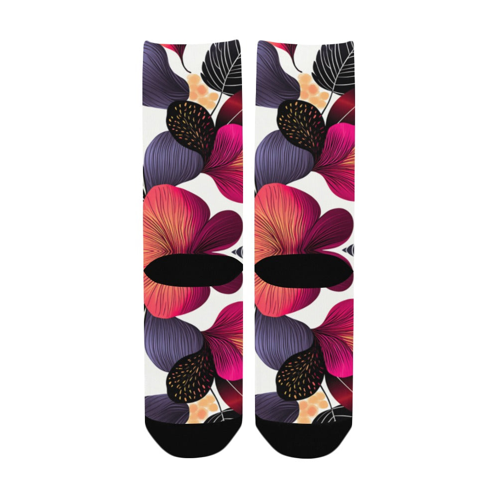 Floral Pattern Men's Socks Women's Custom Socks