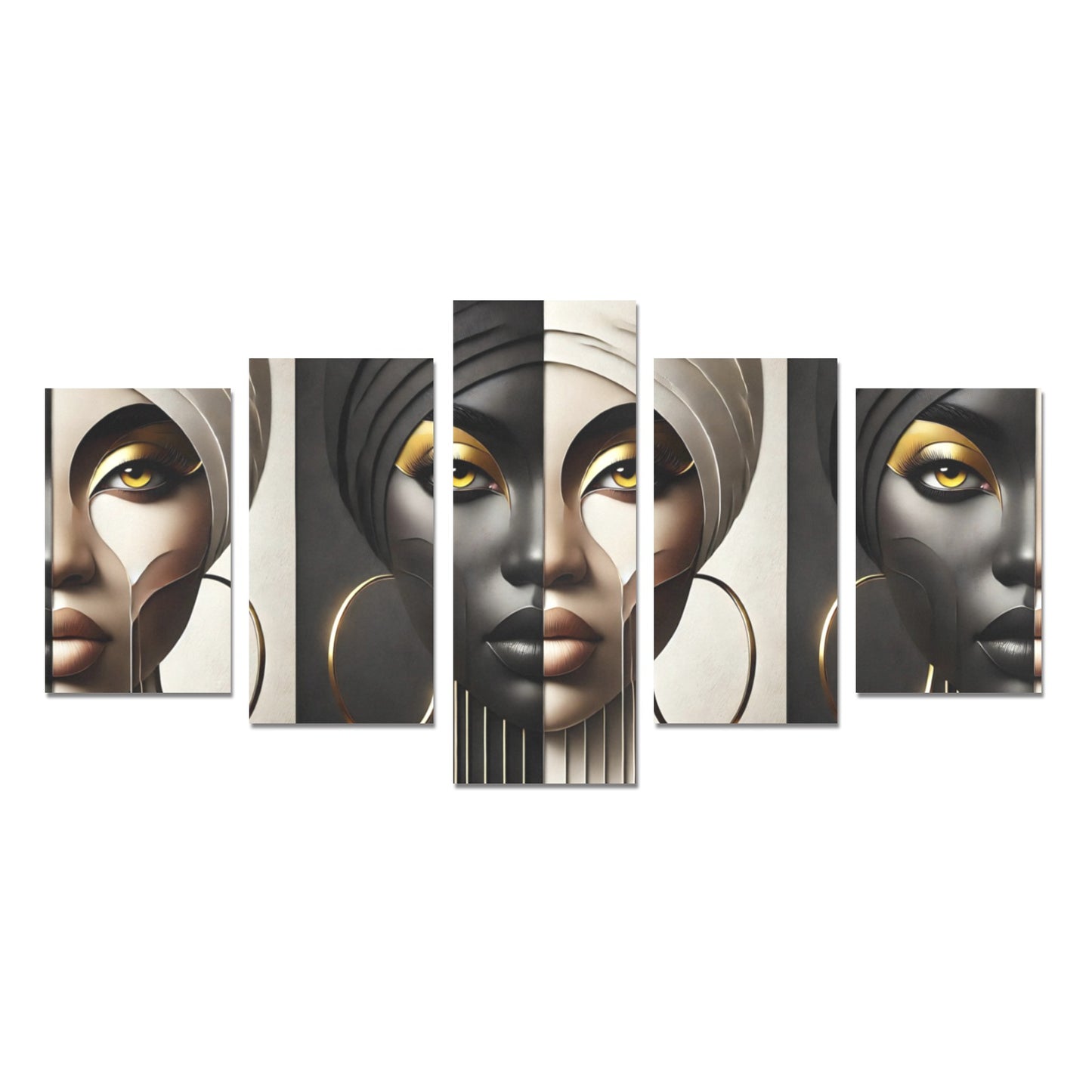 Duality Frameless Canva Wall Art Canvas Print Sets C (No Frame)