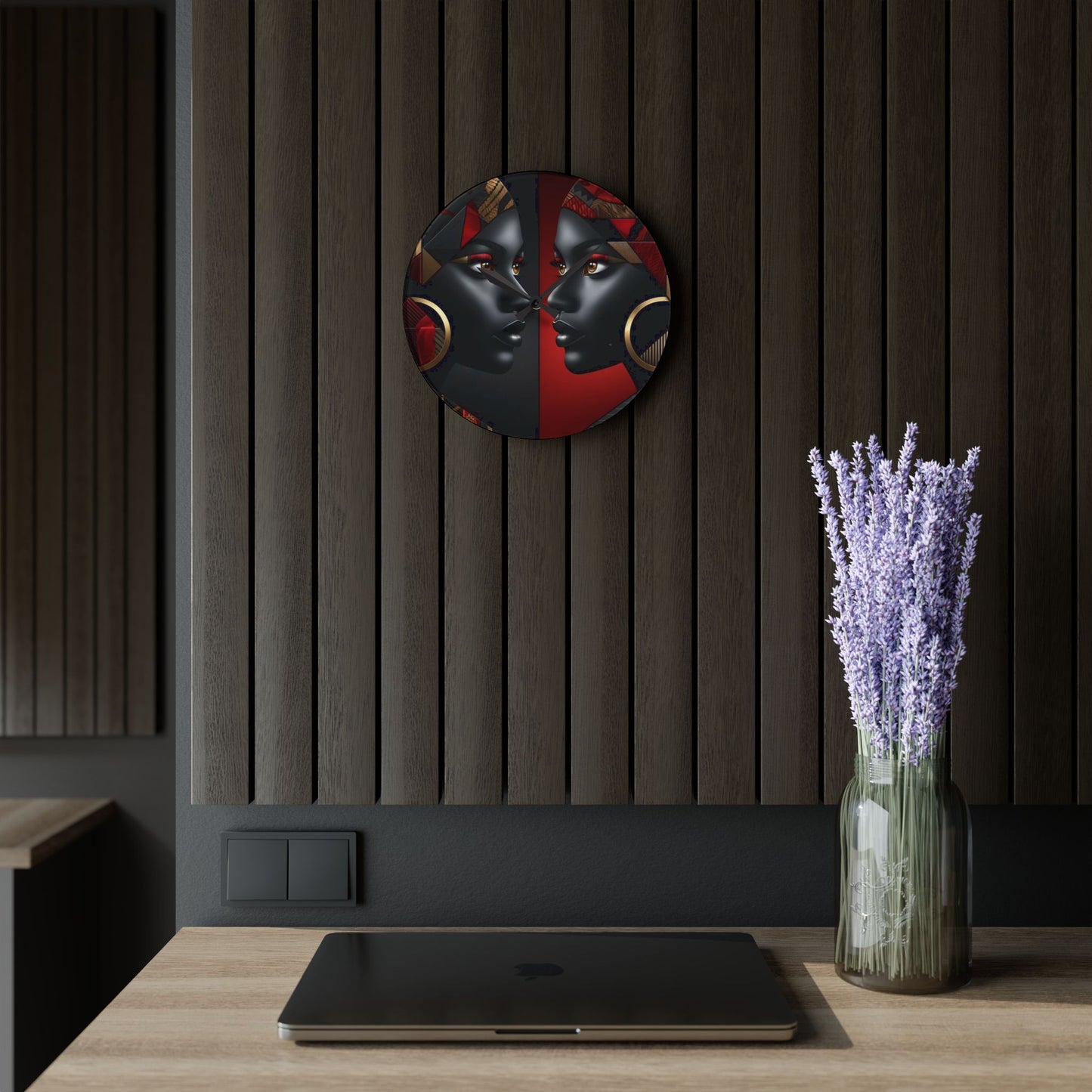 Dual Faced Acrylic Wall Clock #DF1