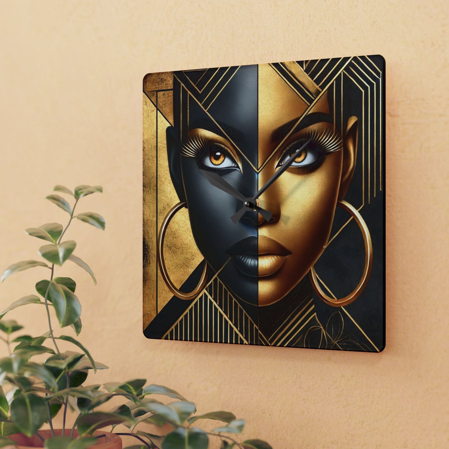 Amber Radiance Acrylic Wall Clock #AR1