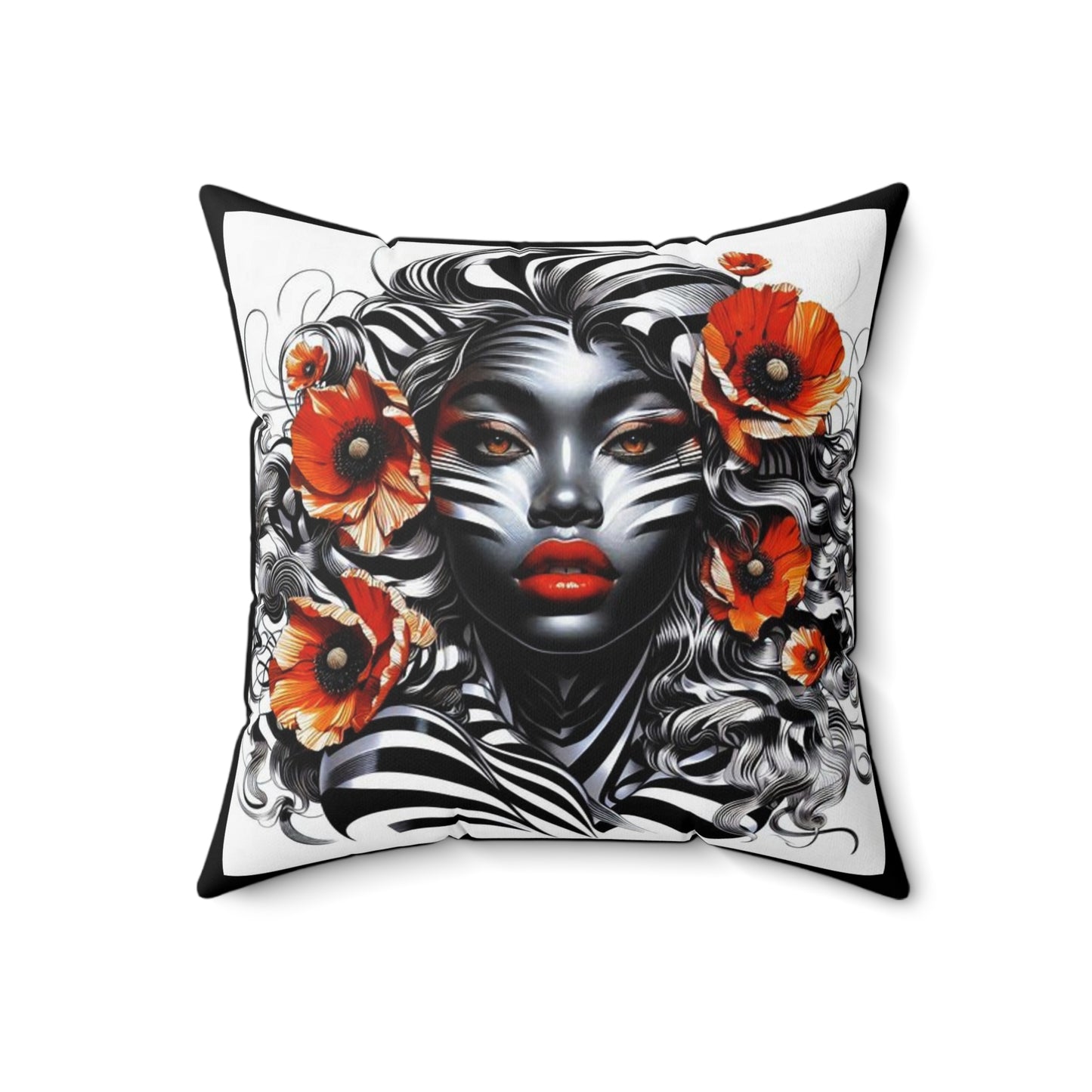 Zebra Fantasy Square Pillow #ZF23