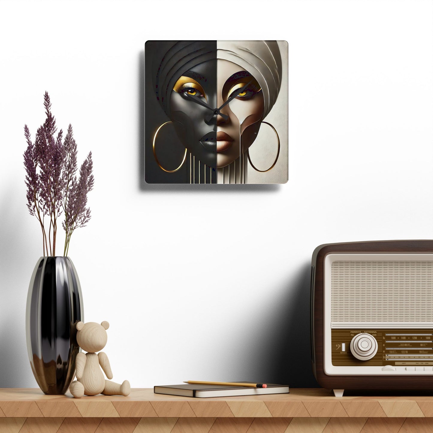 Duality Acrylic Wall Clock #DLTY1