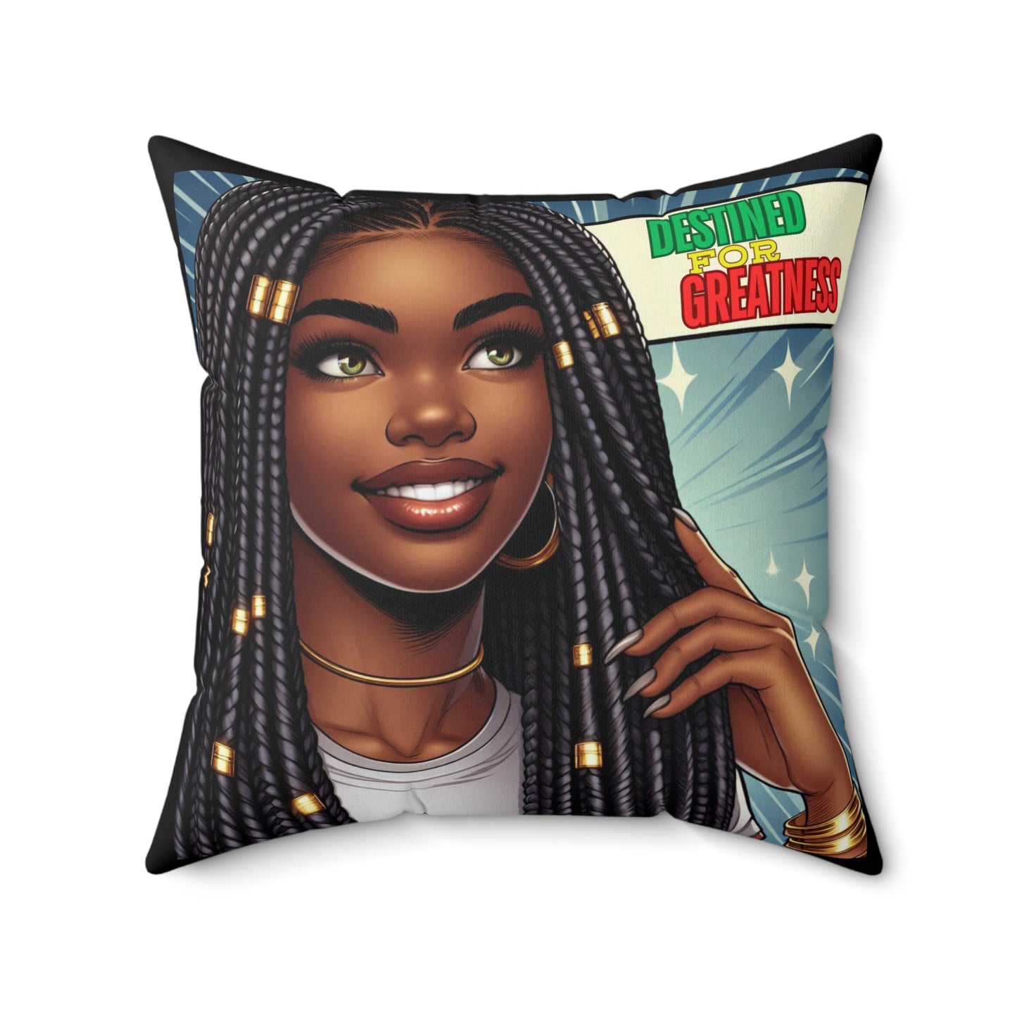 Destined For Greatness Square Pillow #9