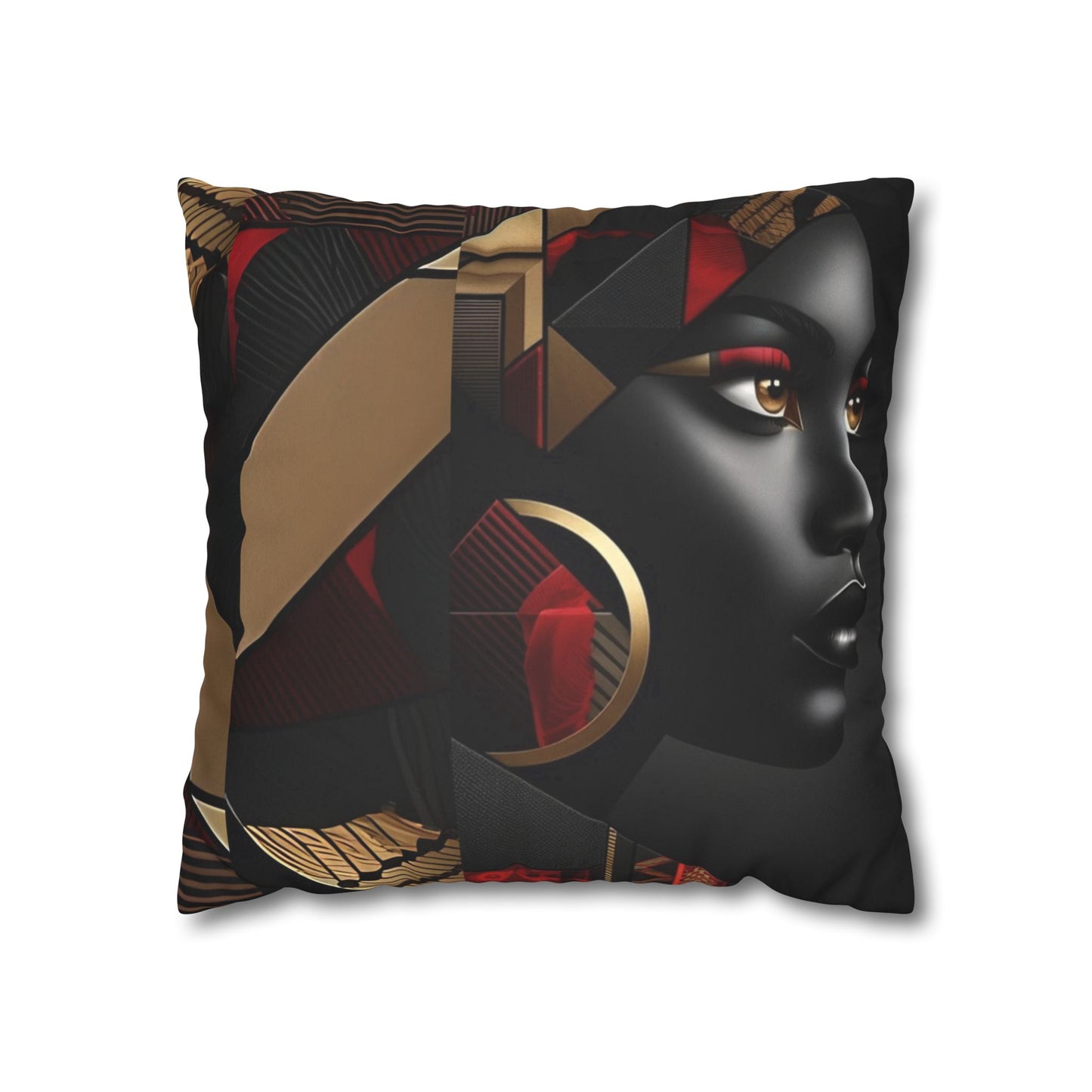 Square Pillowcase, Double Sided Print, Faux Suede Cover #FO2