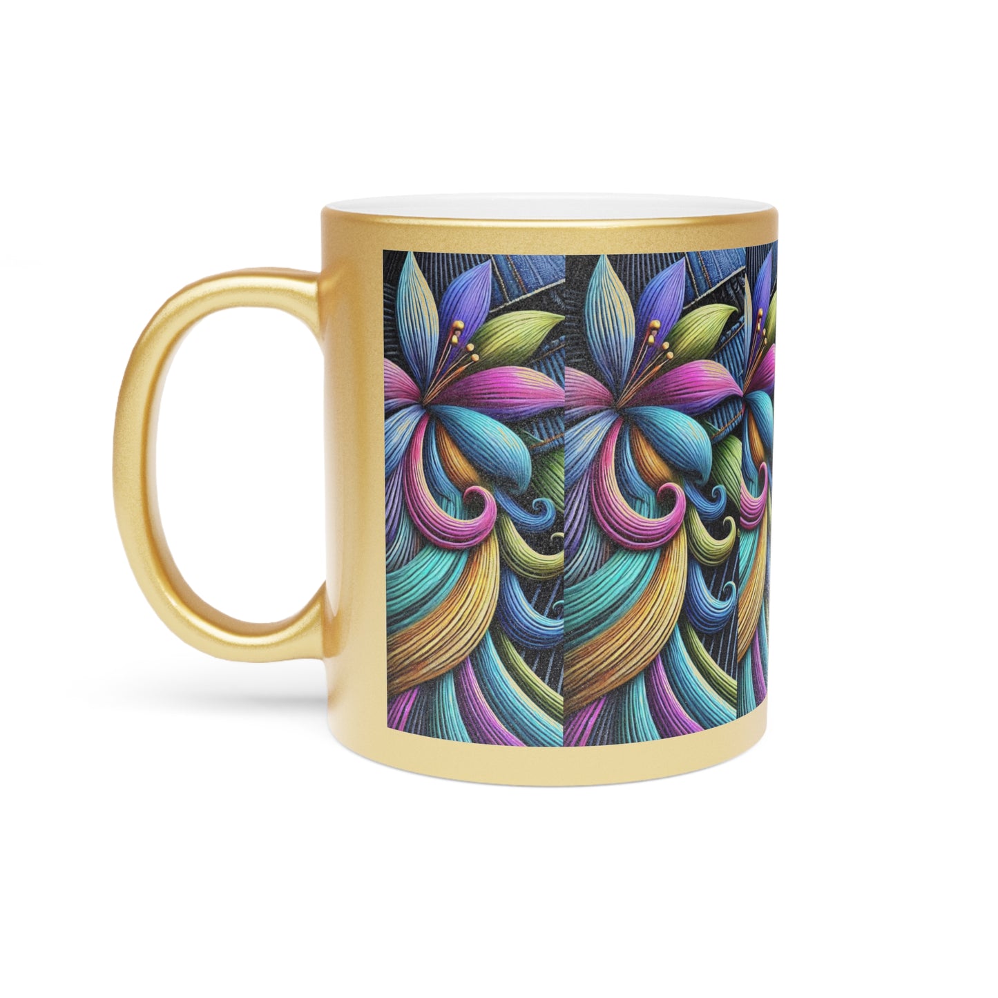 Denim Beauty African Art Metallic Mug #DB1