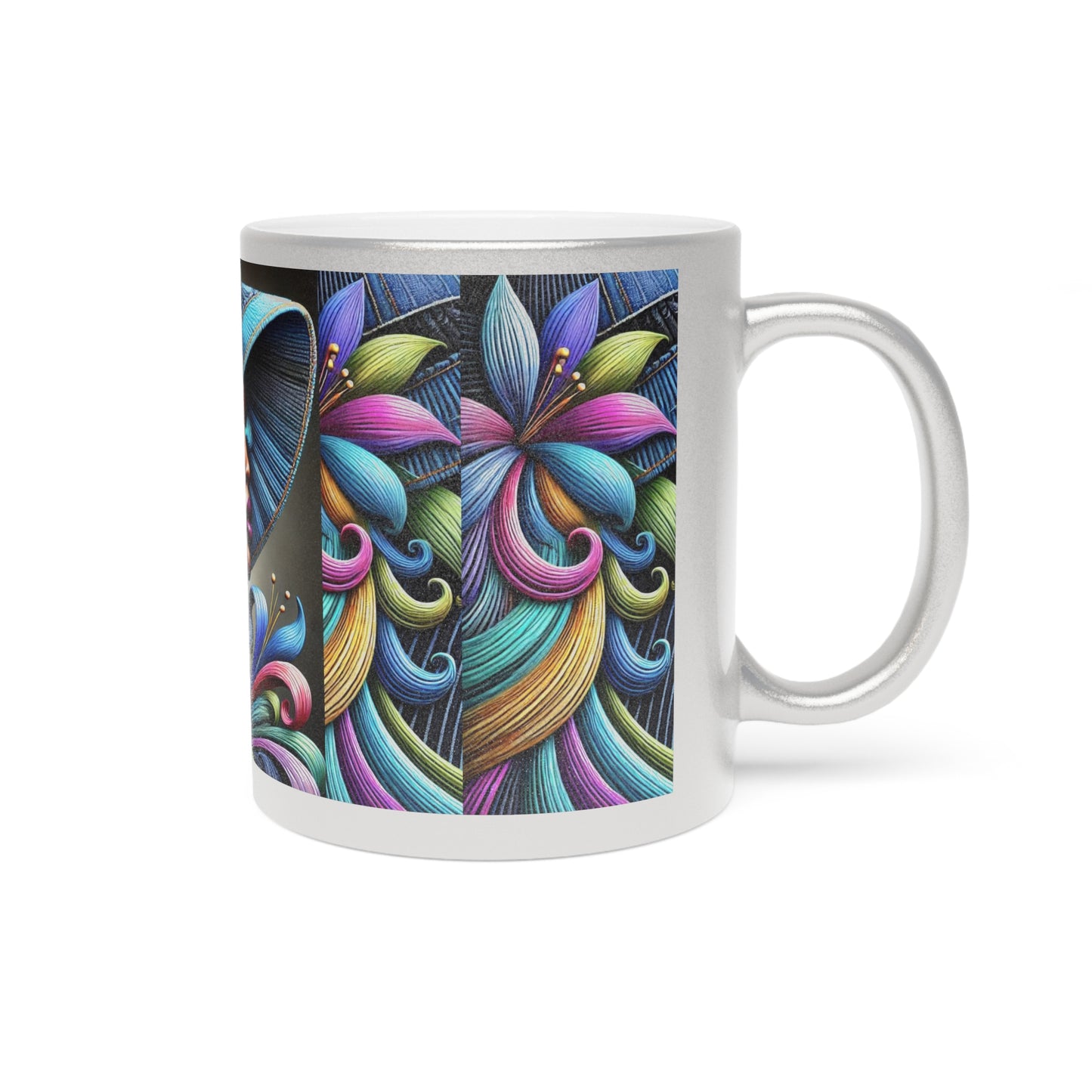 Denim Beauty African Art Metallic Mug #DB1